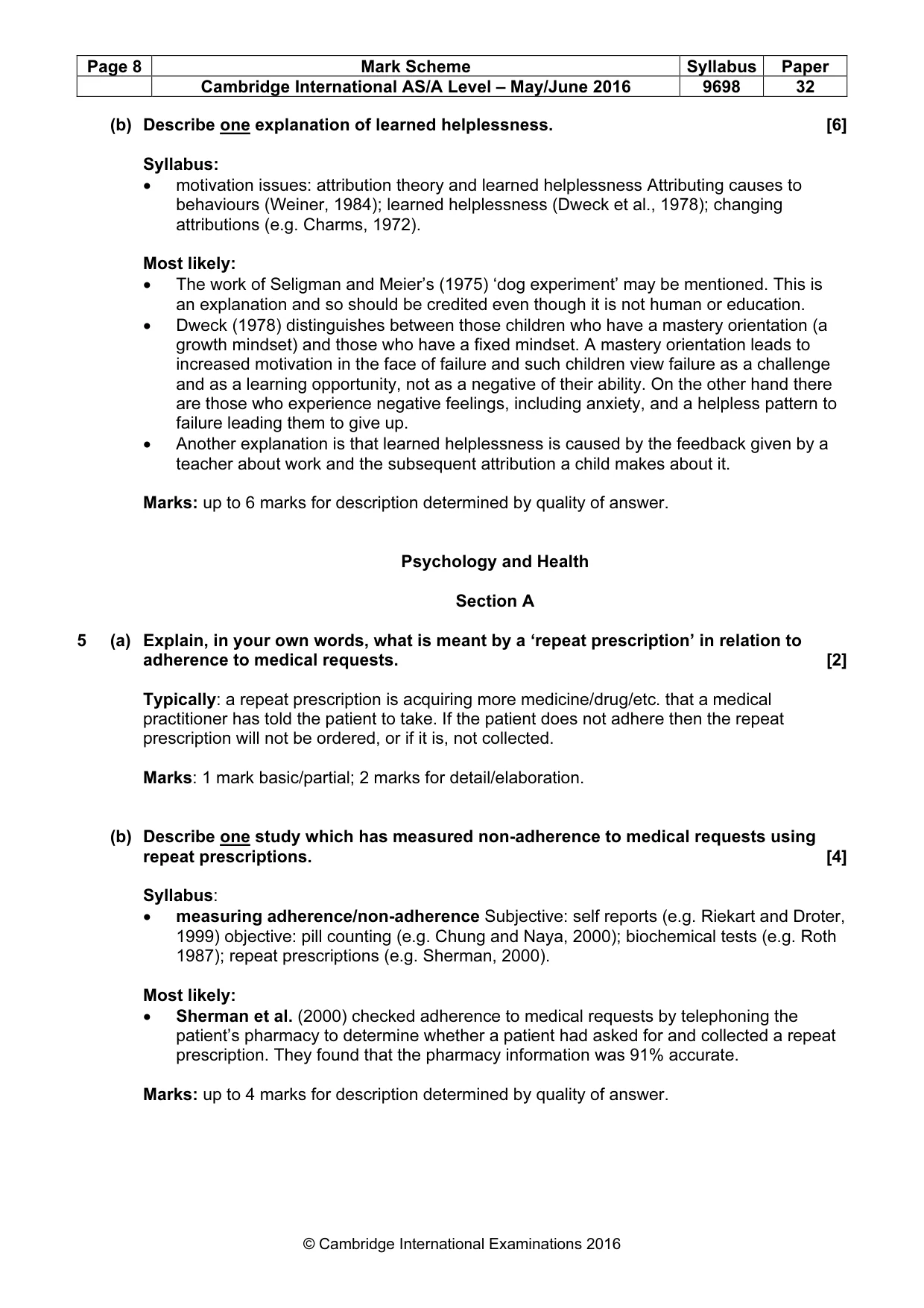 Mark scheme, page 8 of 22