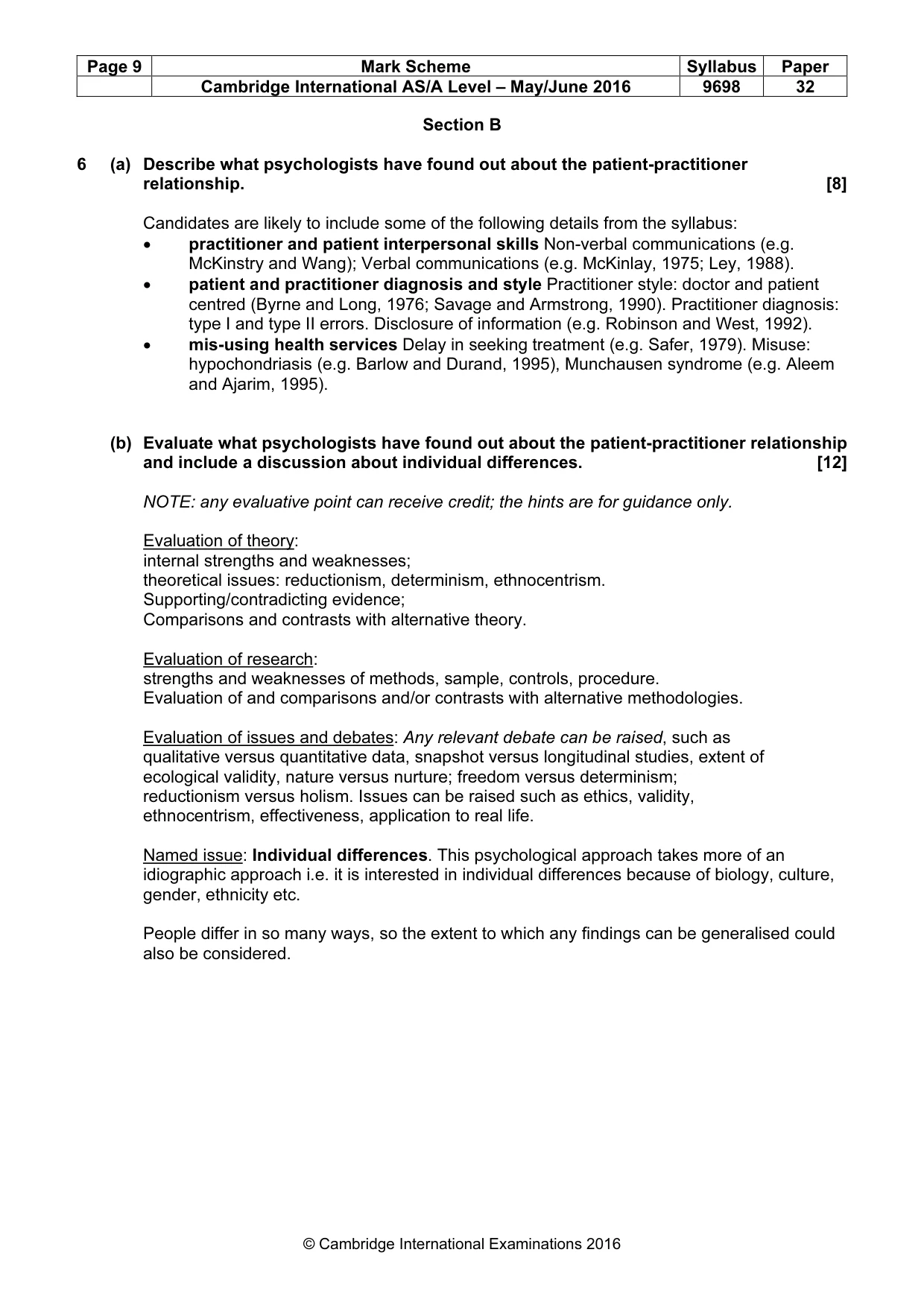 Mark scheme, page 9 of 22