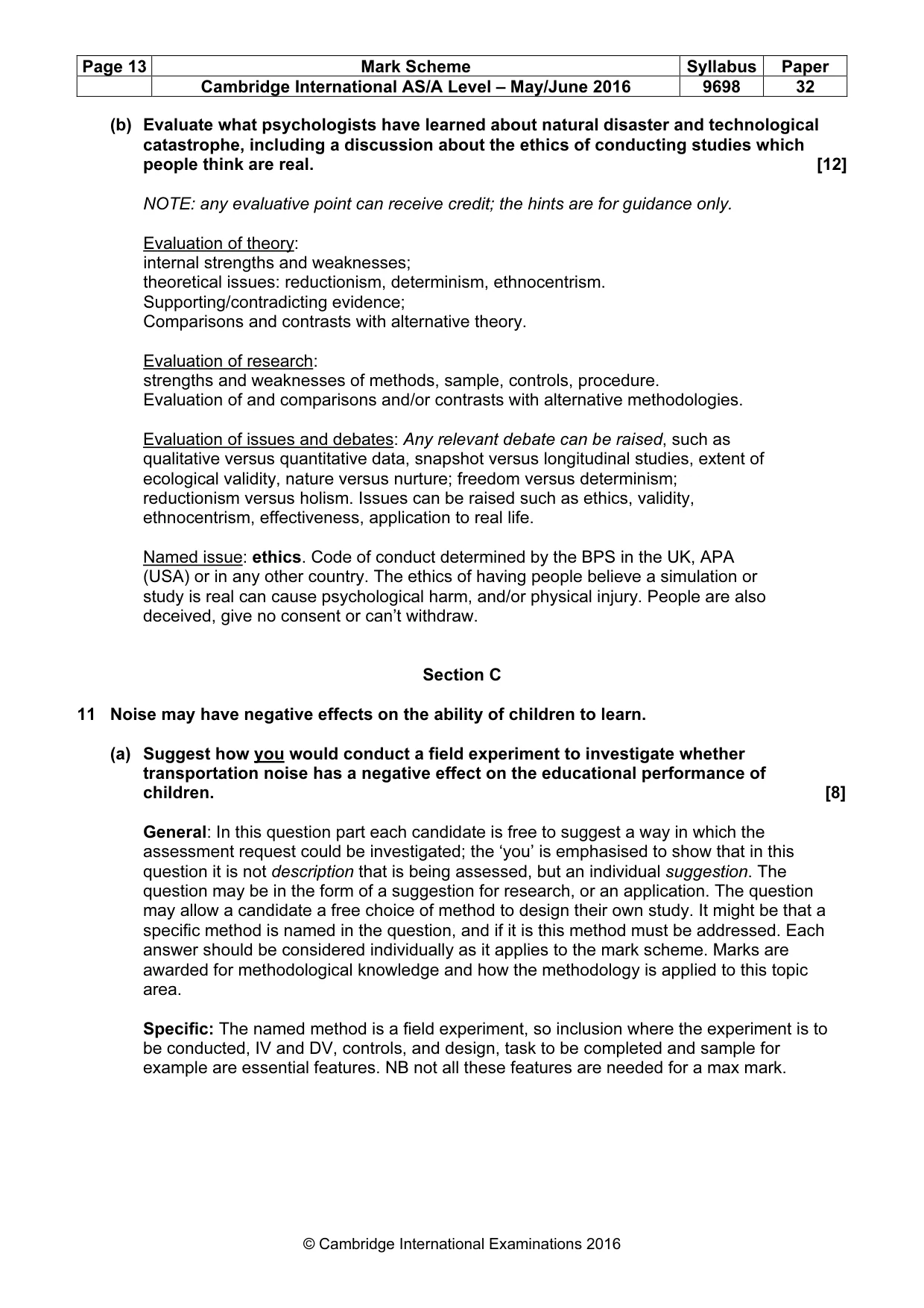 Mark scheme, page 13 of 22