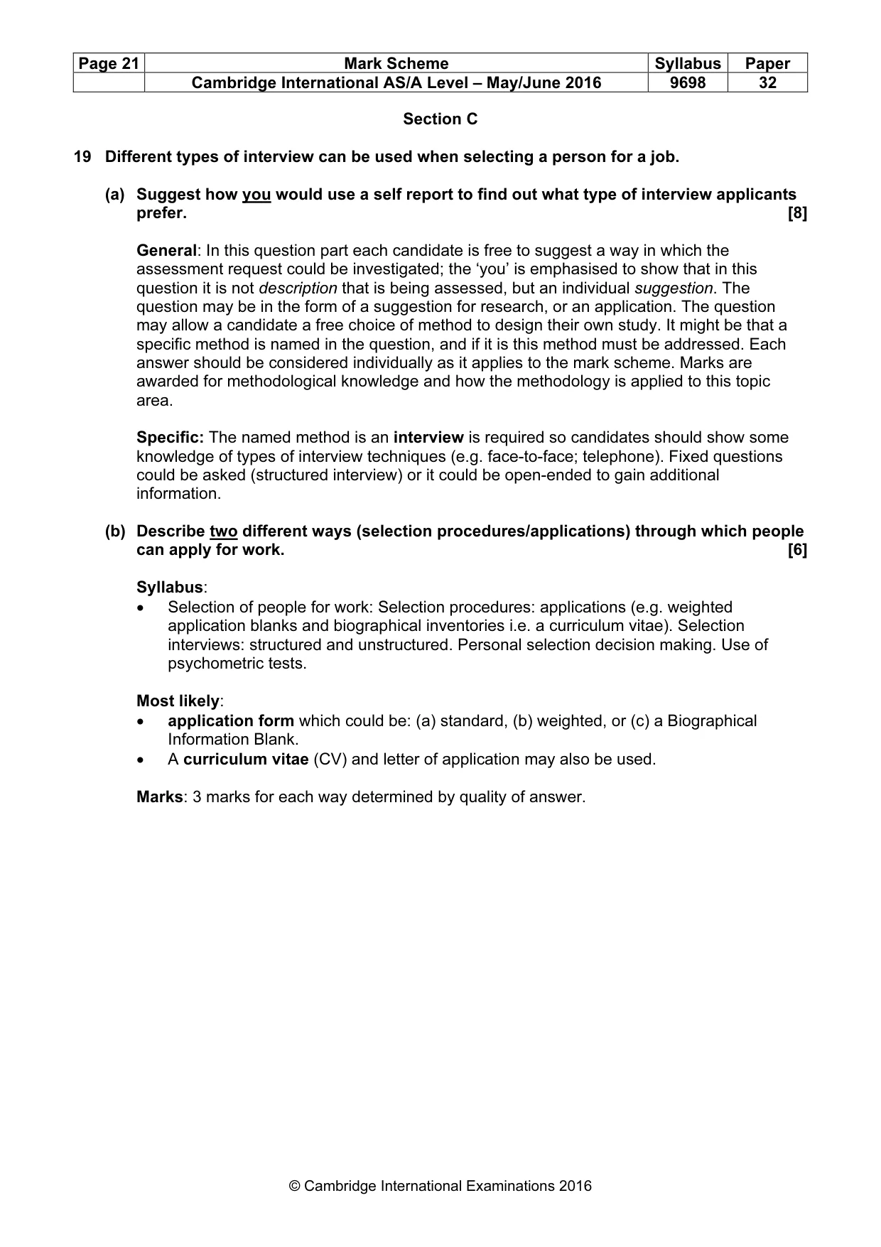 Mark scheme, page 21 of 22