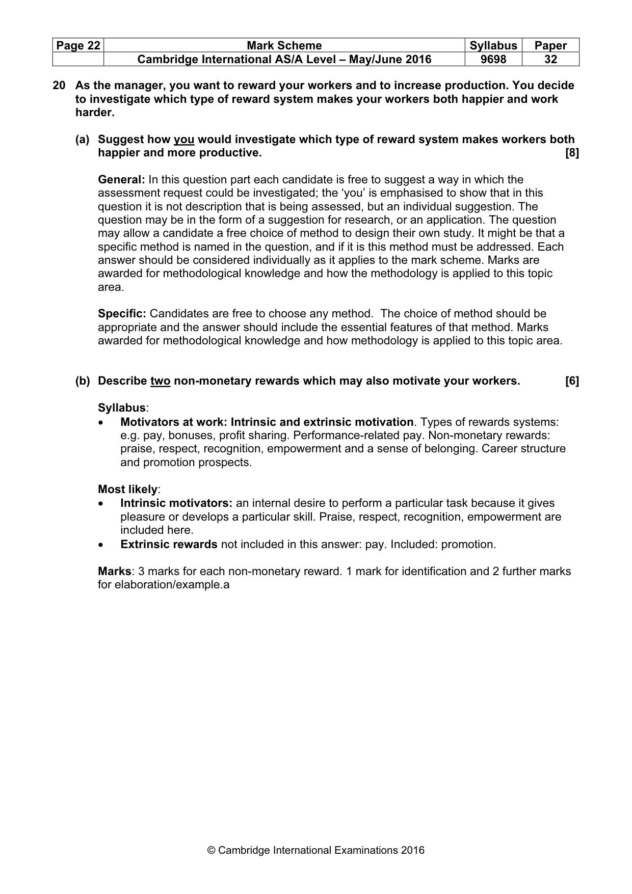 Mark scheme, page 22 of 22