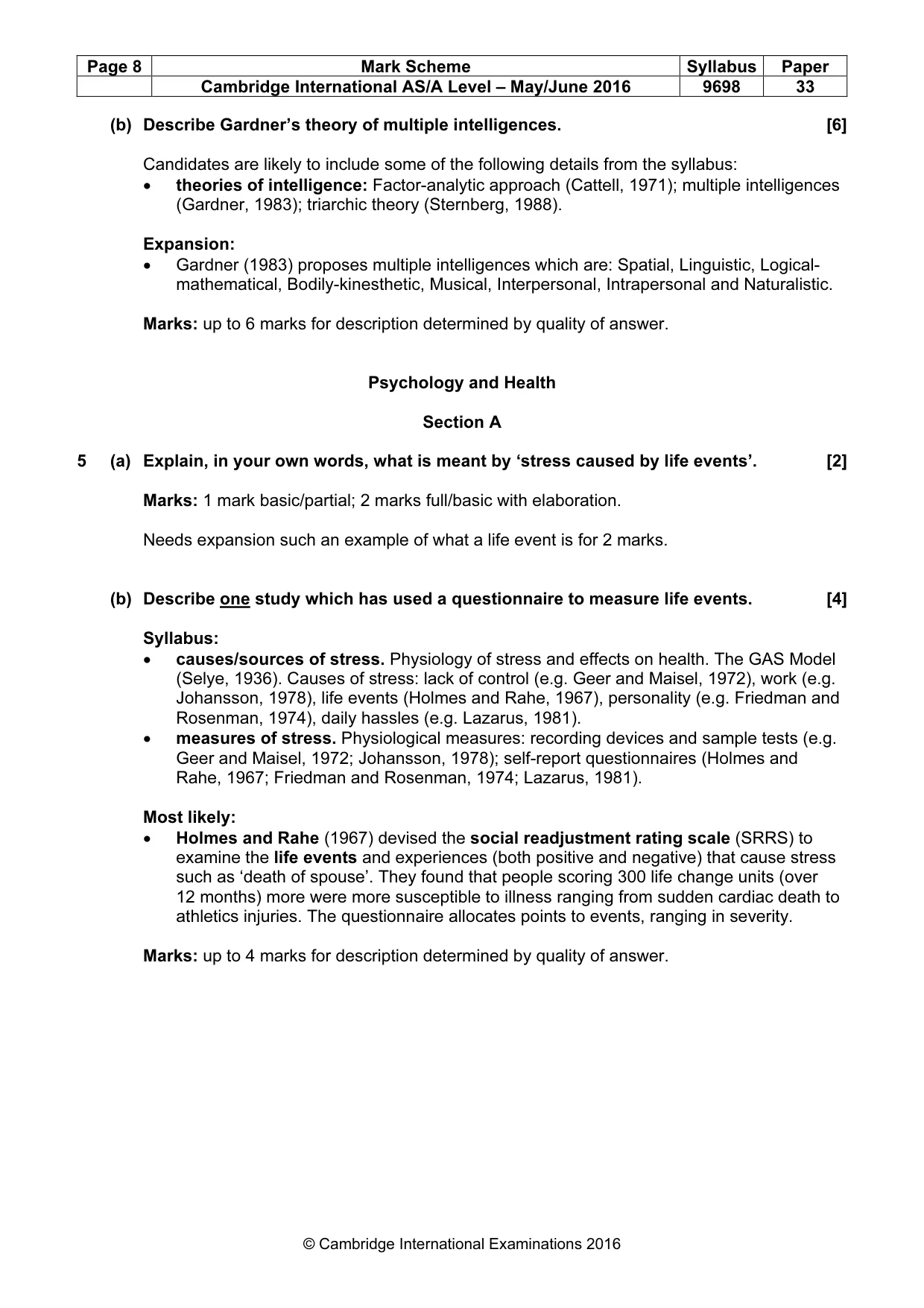 Mark scheme, page 8 of 22
