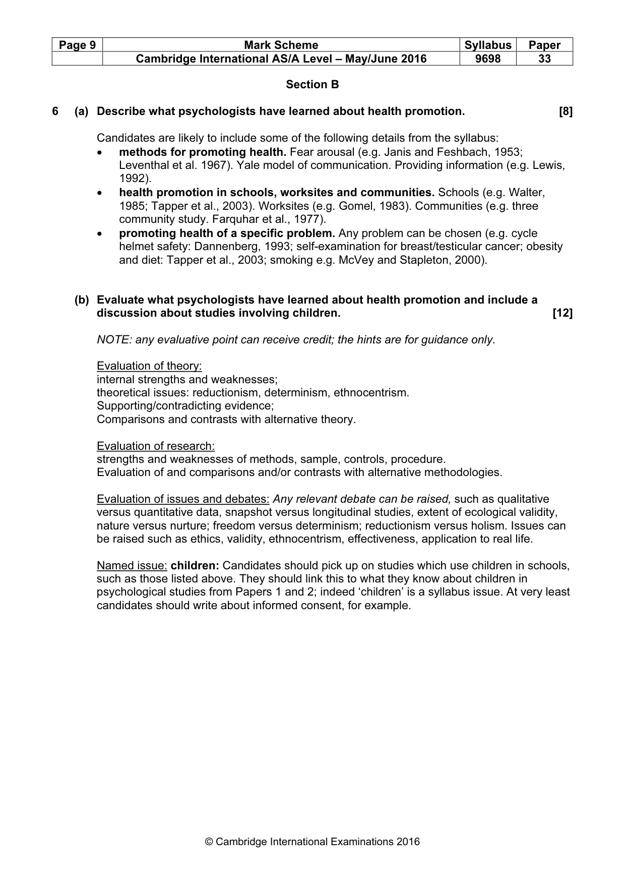 Mark scheme, page 9 of 22