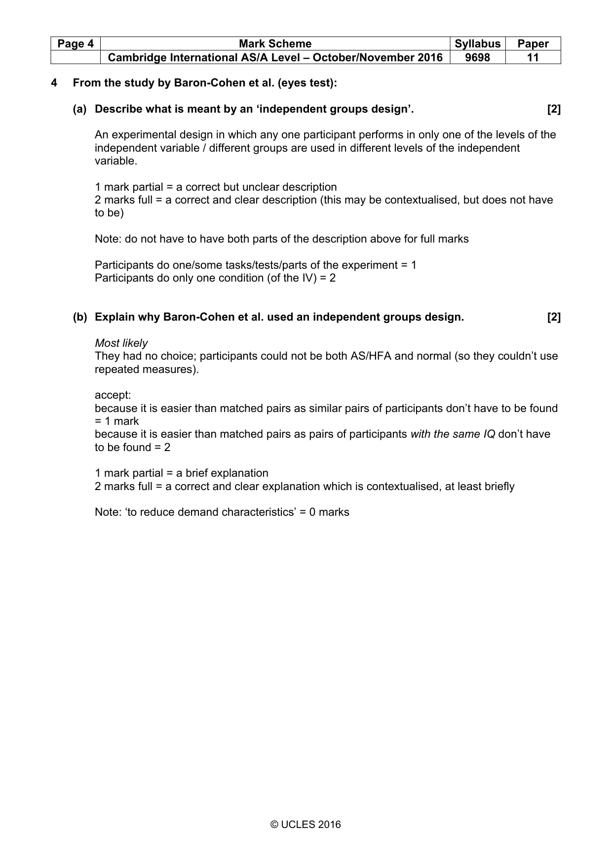 Mark scheme, page 4 of 15