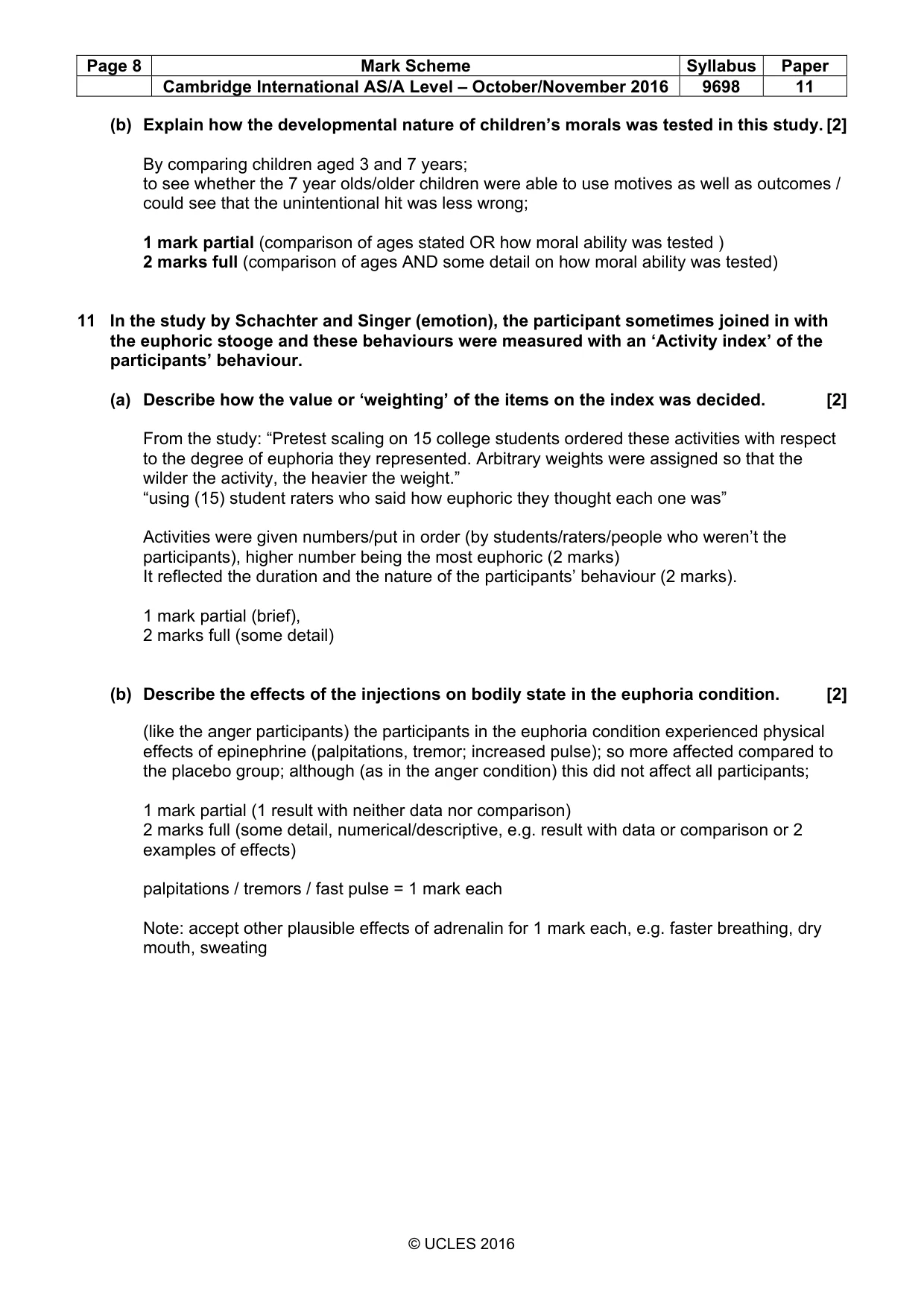 Mark scheme, page 8 of 15