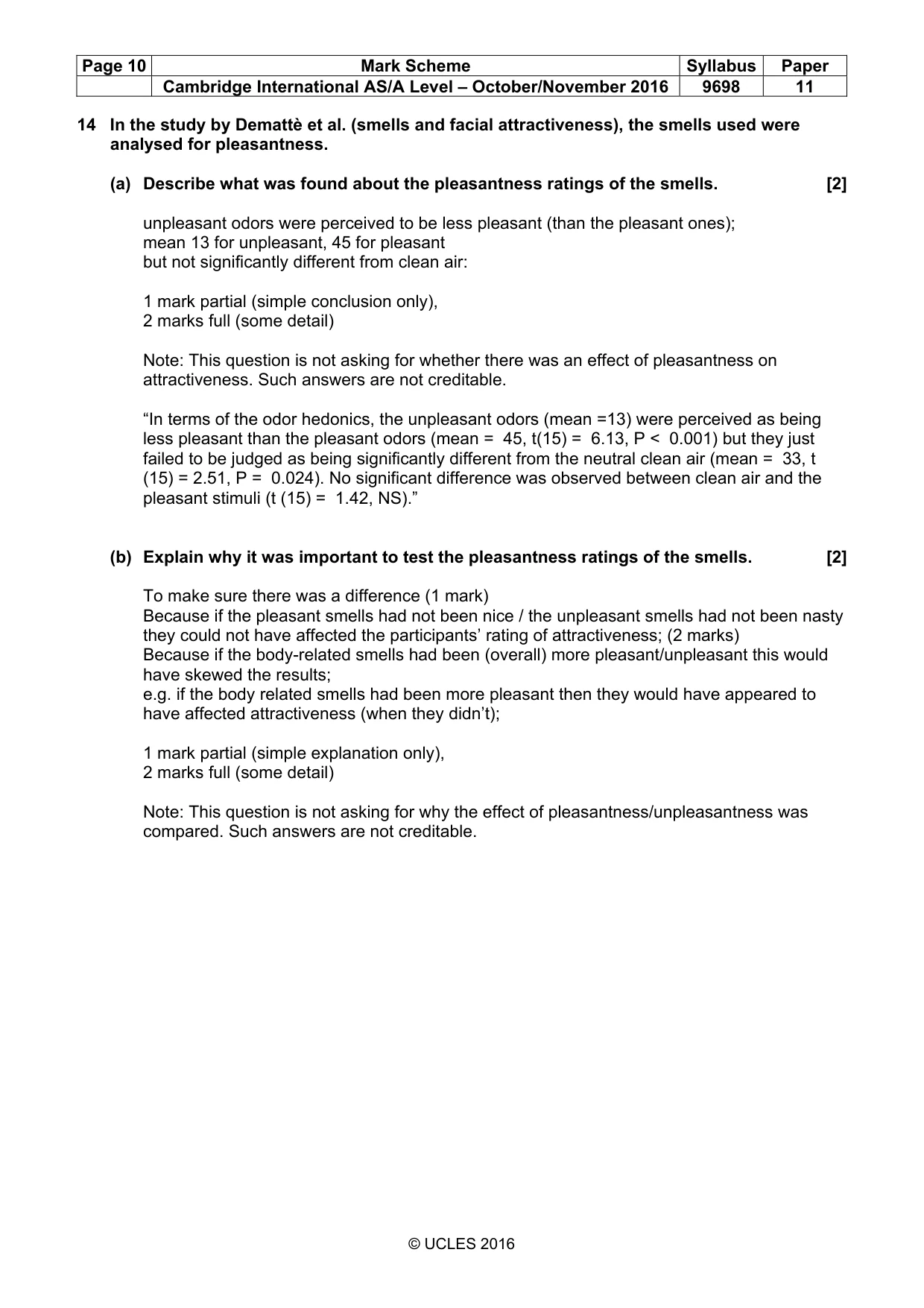 Mark scheme, page 10 of 15