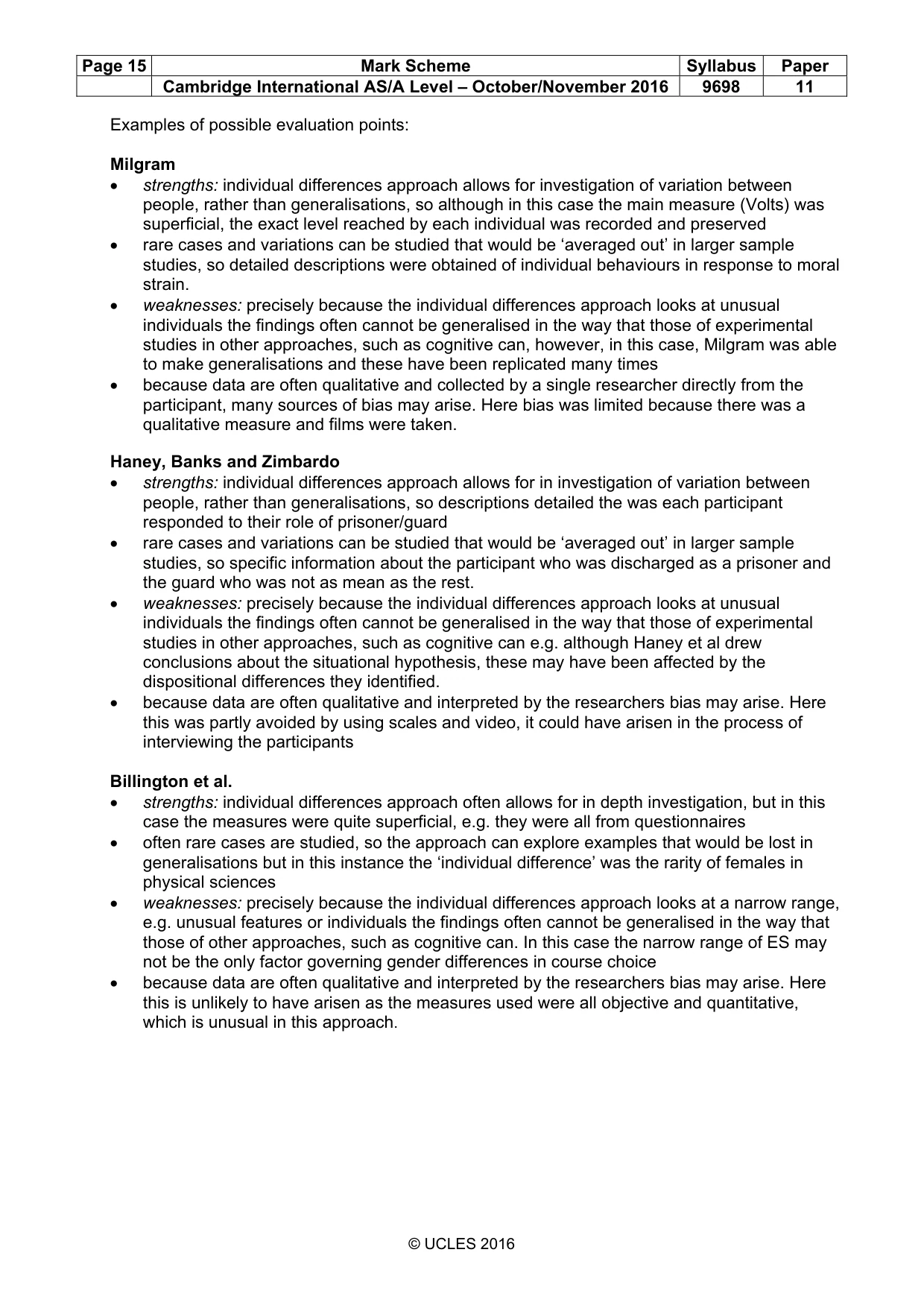 Mark scheme, page 15 of 15