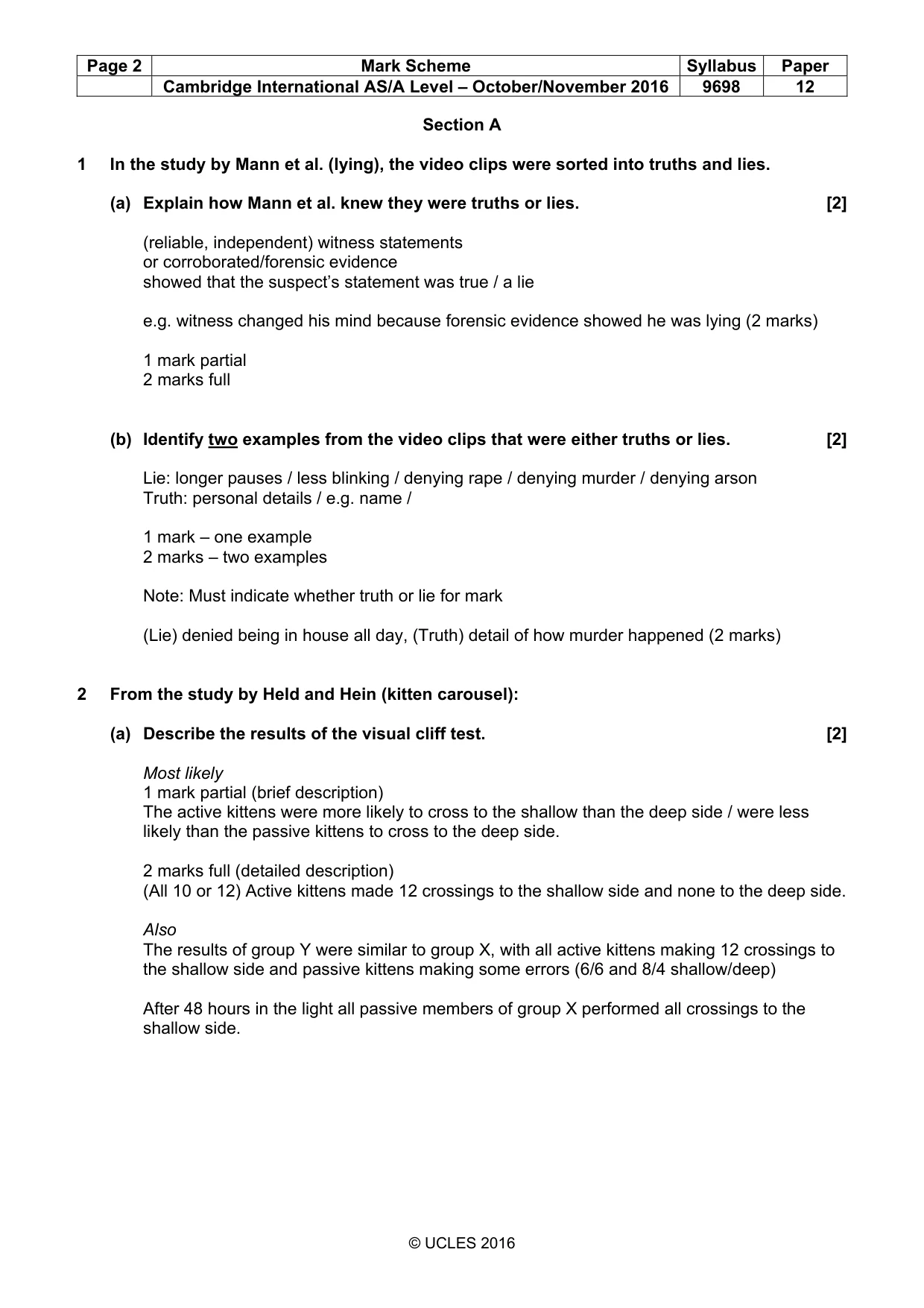 Mark scheme, page 2 of 14