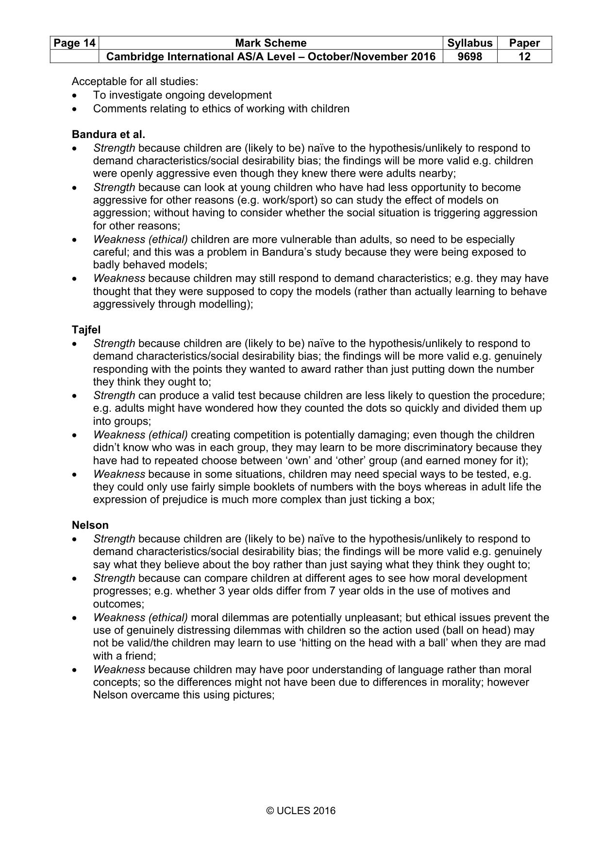 Mark scheme, page 14 of 14