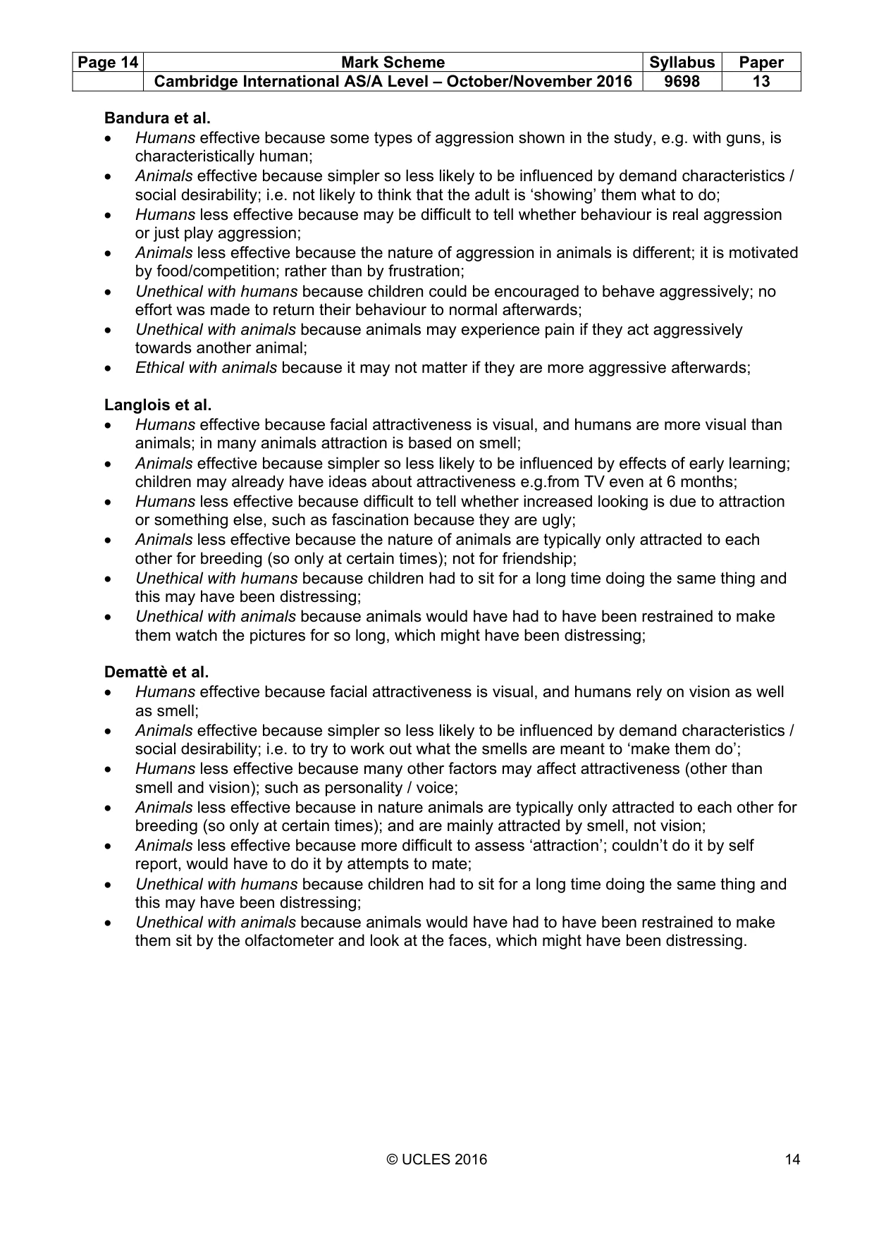 Mark scheme, page 14 of 14