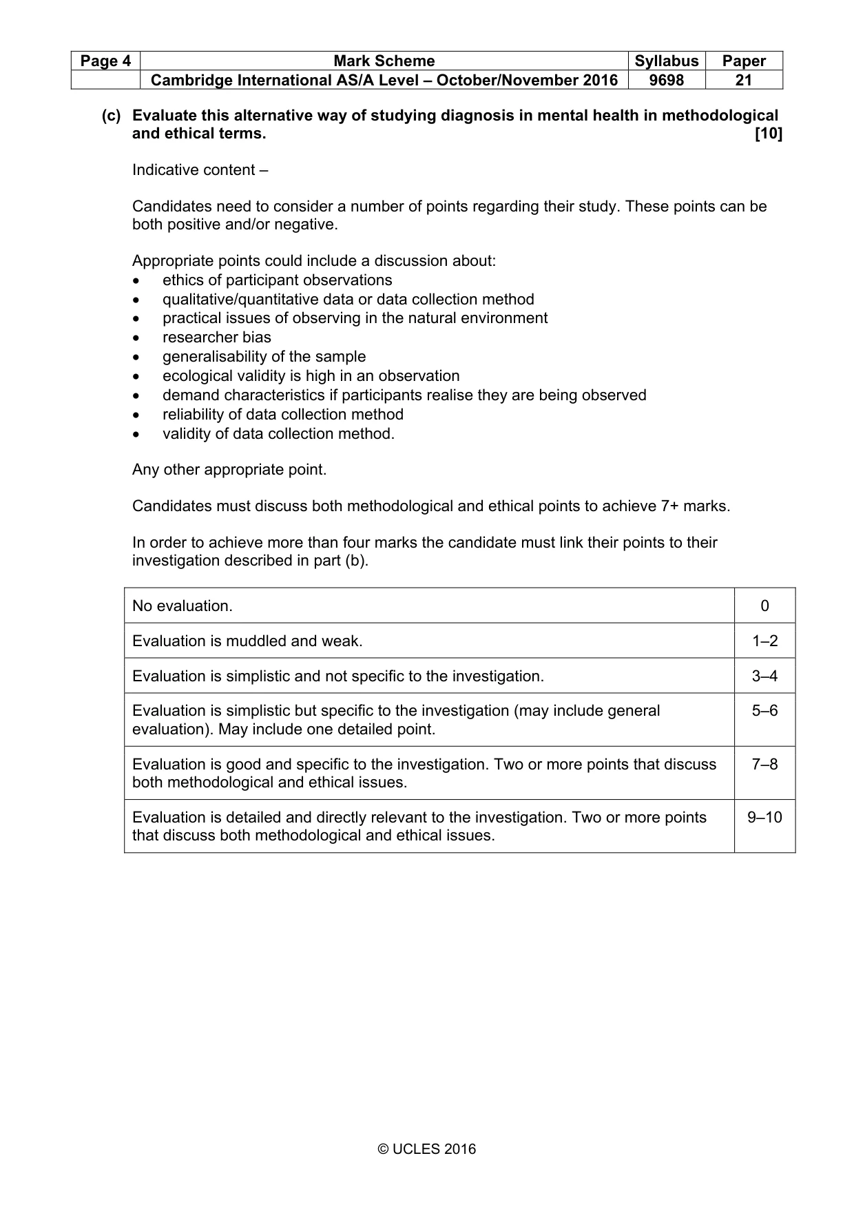 Mark scheme, page 4 of 11