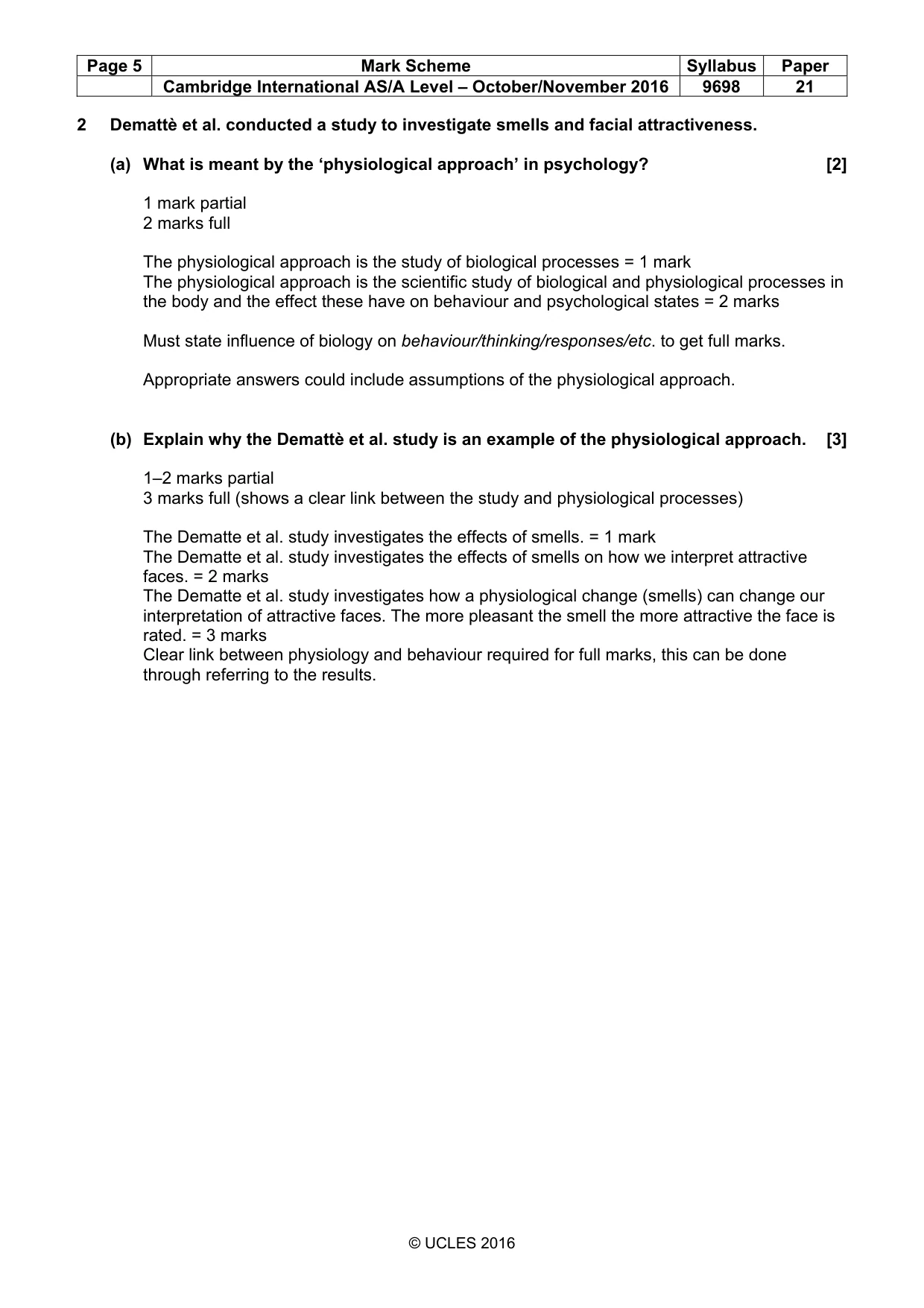 Mark scheme, page 5 of 11
