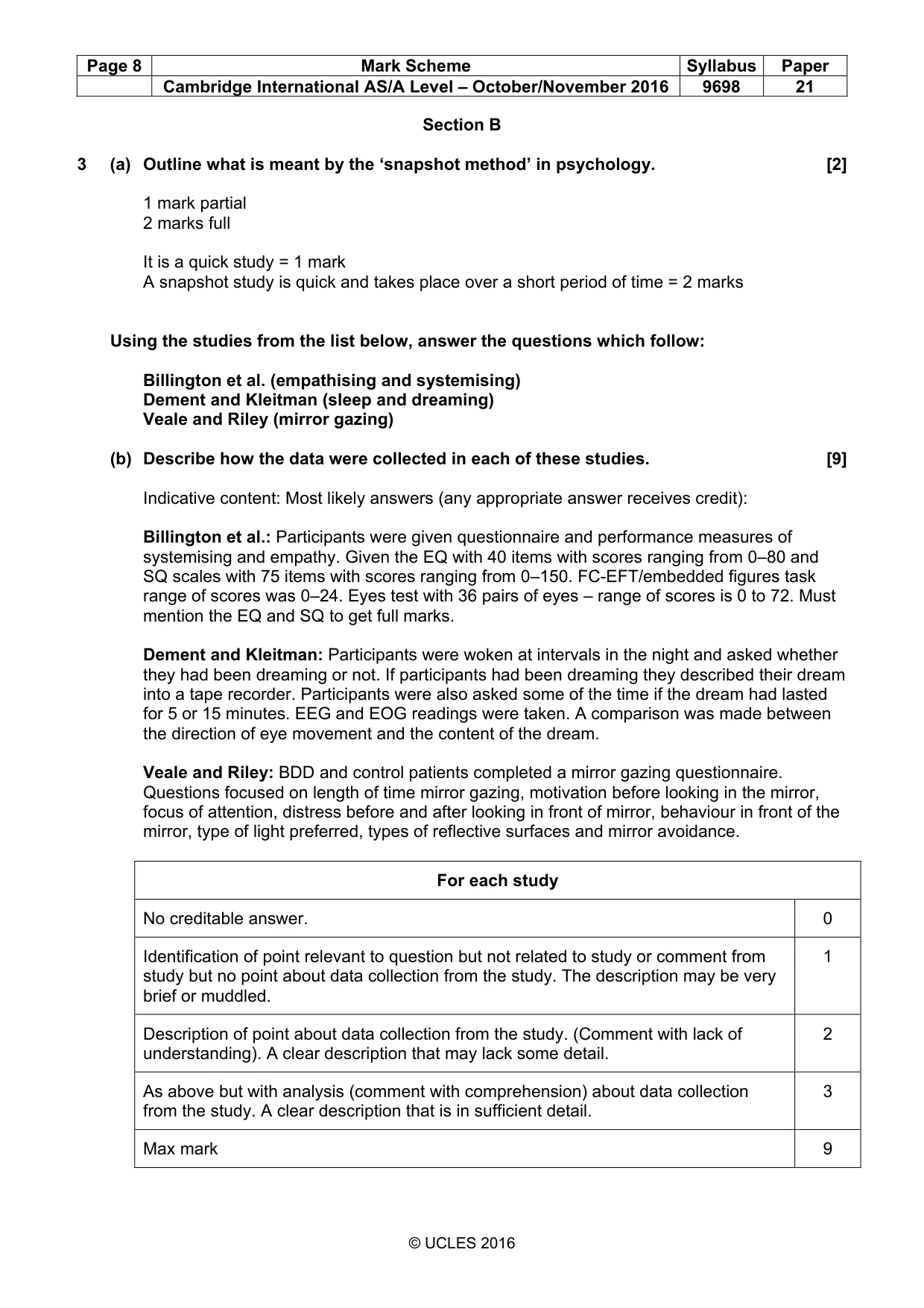 Mark scheme, page 8 of 11