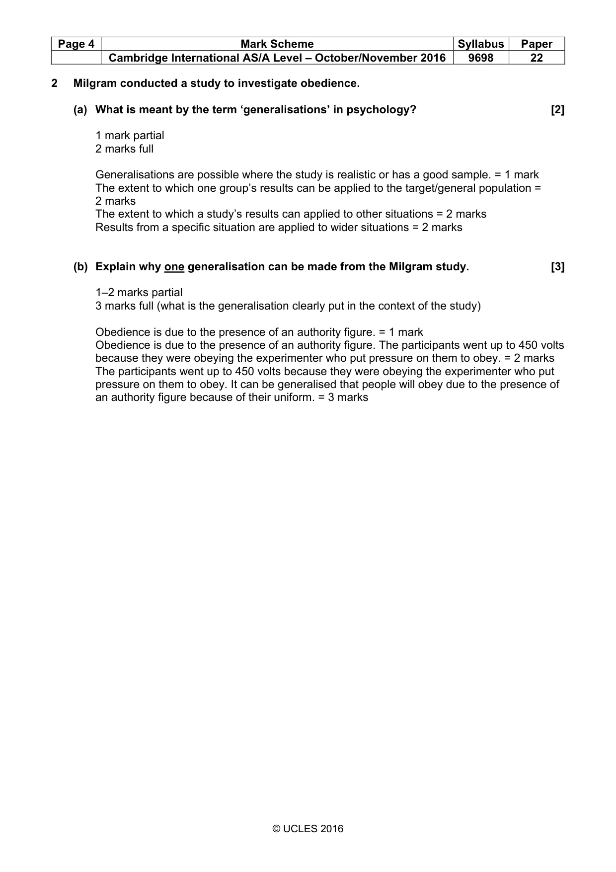 Mark scheme, page 4 of 10