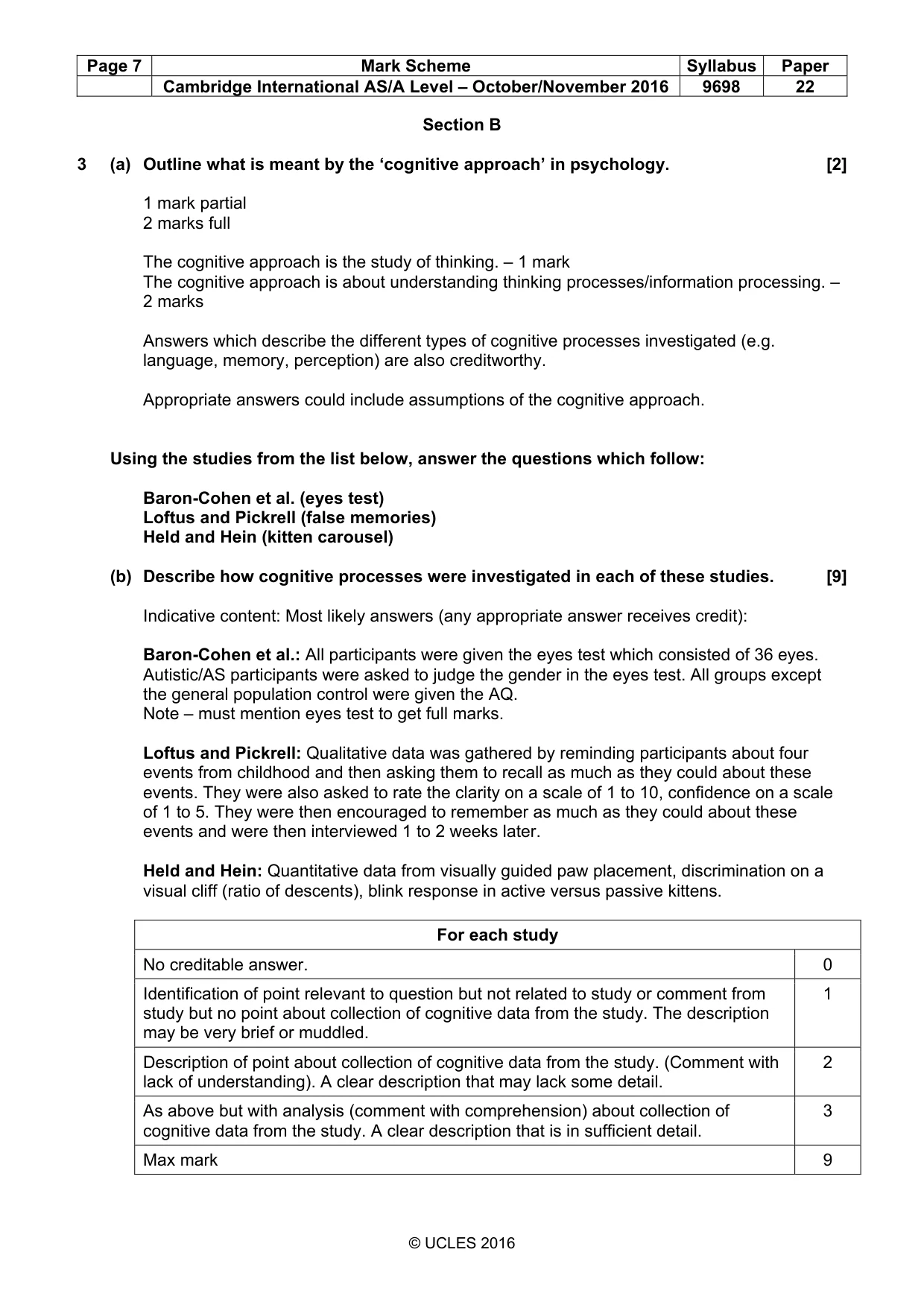 Mark scheme, page 7 of 10