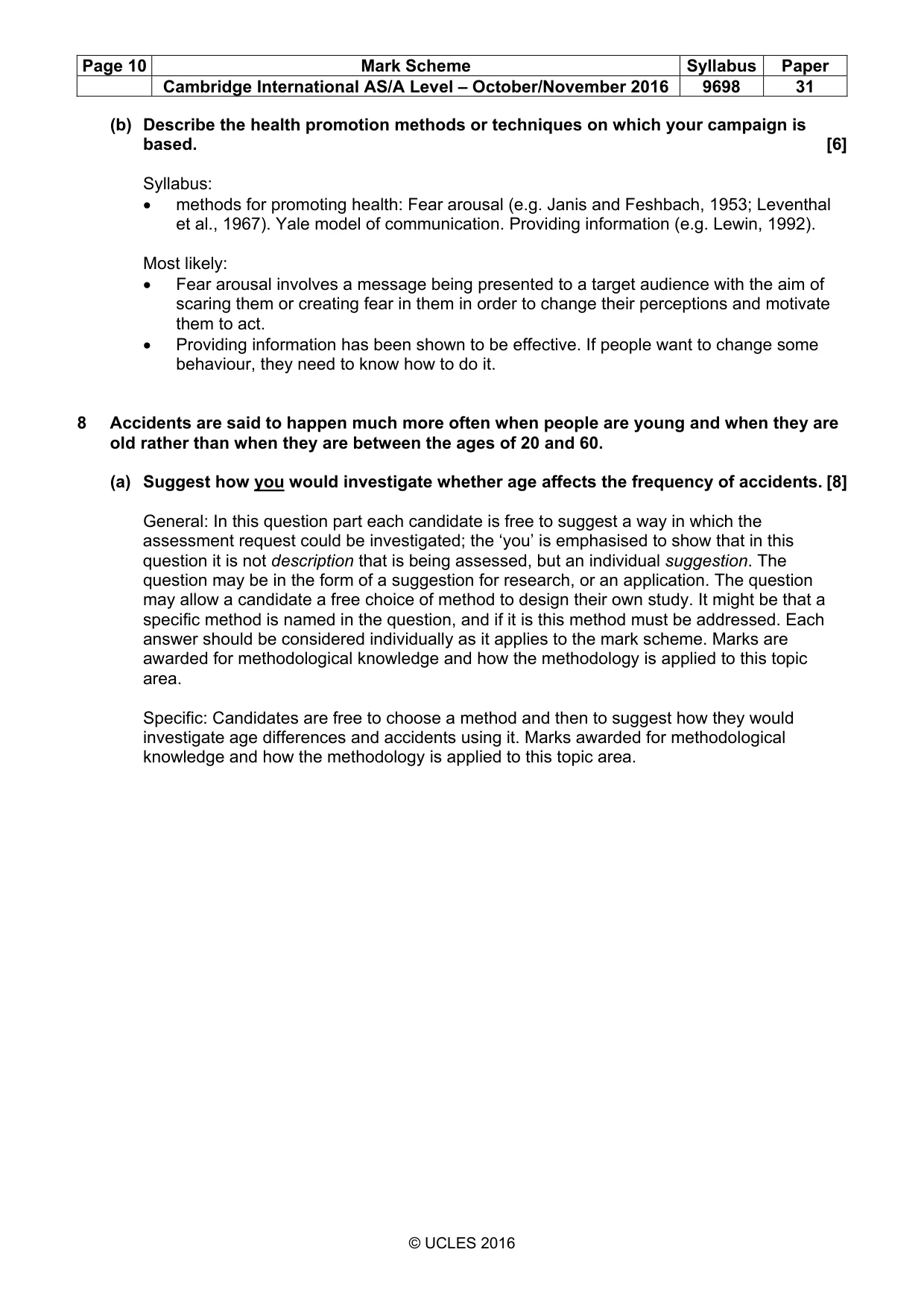 Mark scheme, page 10 of 20