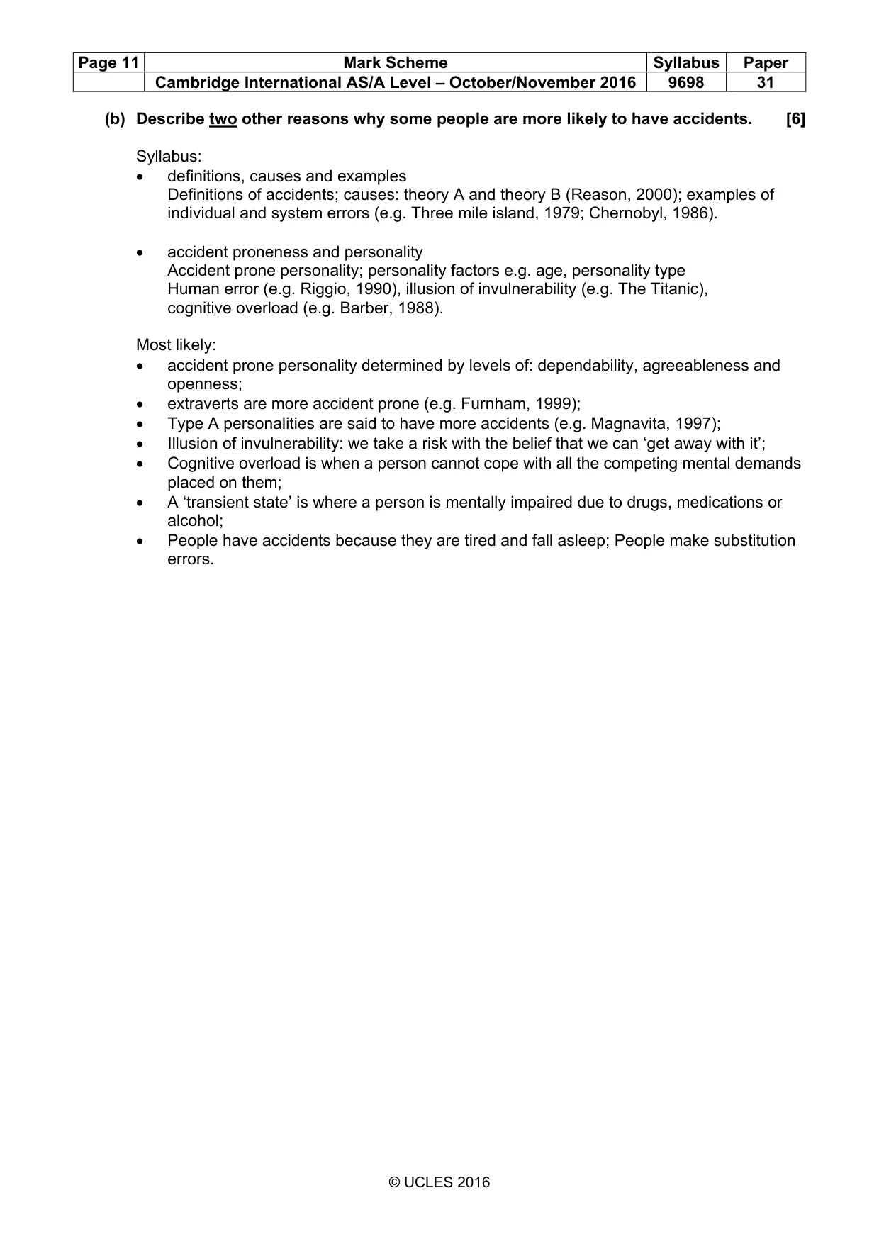 Mark scheme, page 11 of 20