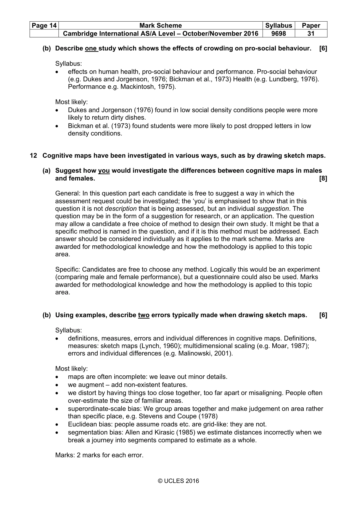Mark scheme, page 14 of 20