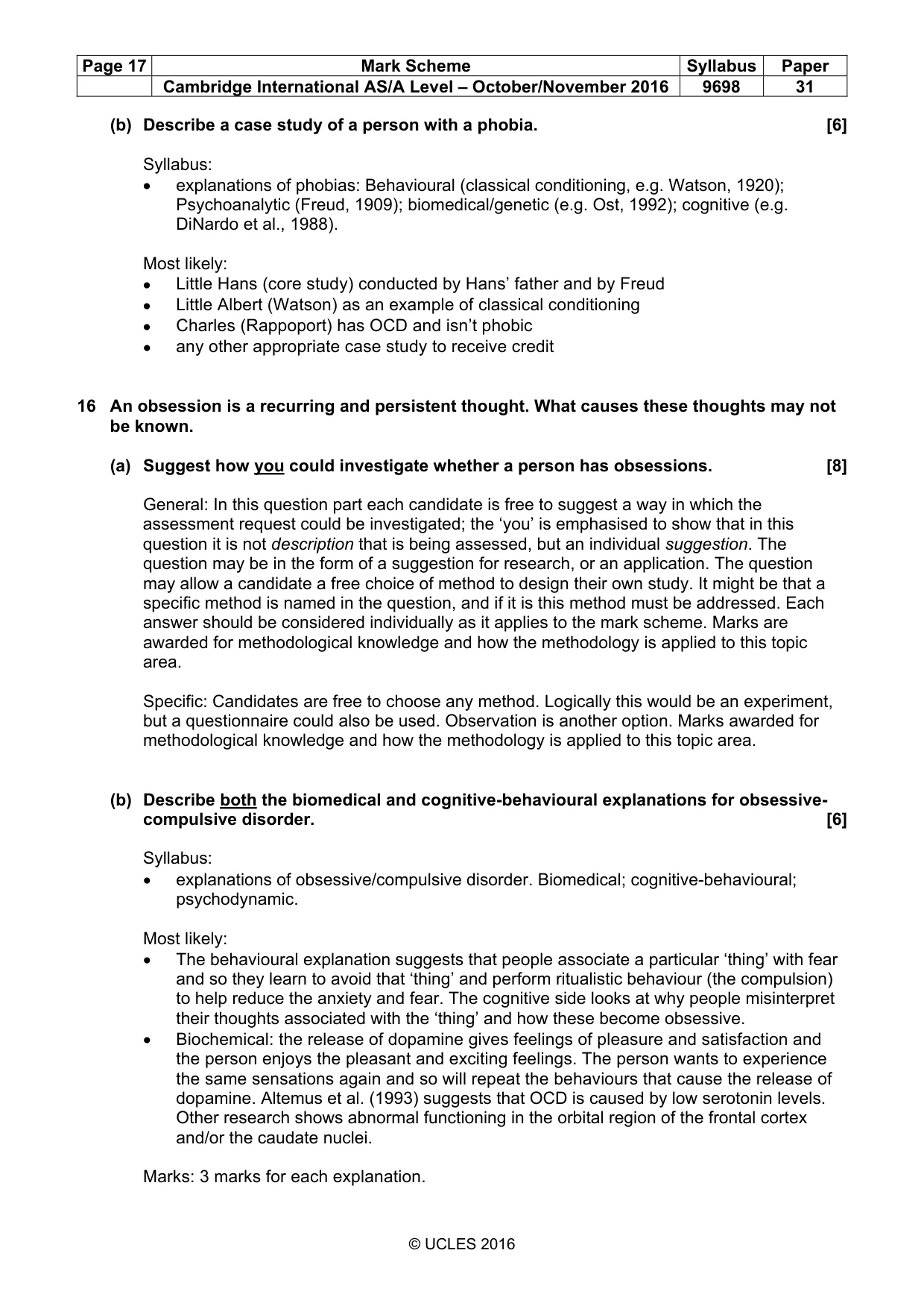 Mark scheme, page 17 of 20
