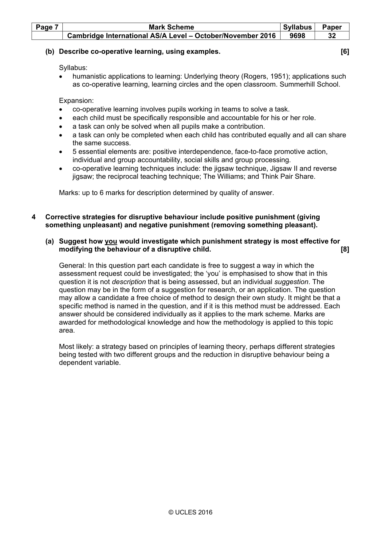Mark scheme, page 7 of 21