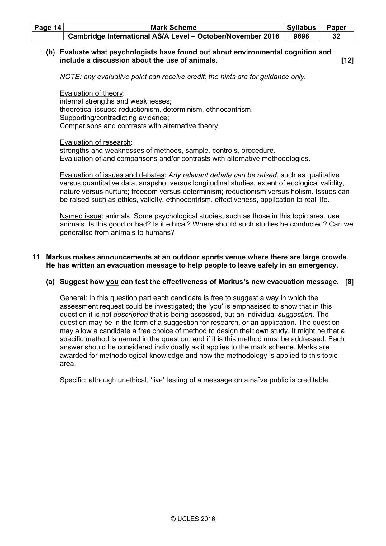 Mark scheme, page 14 of 21