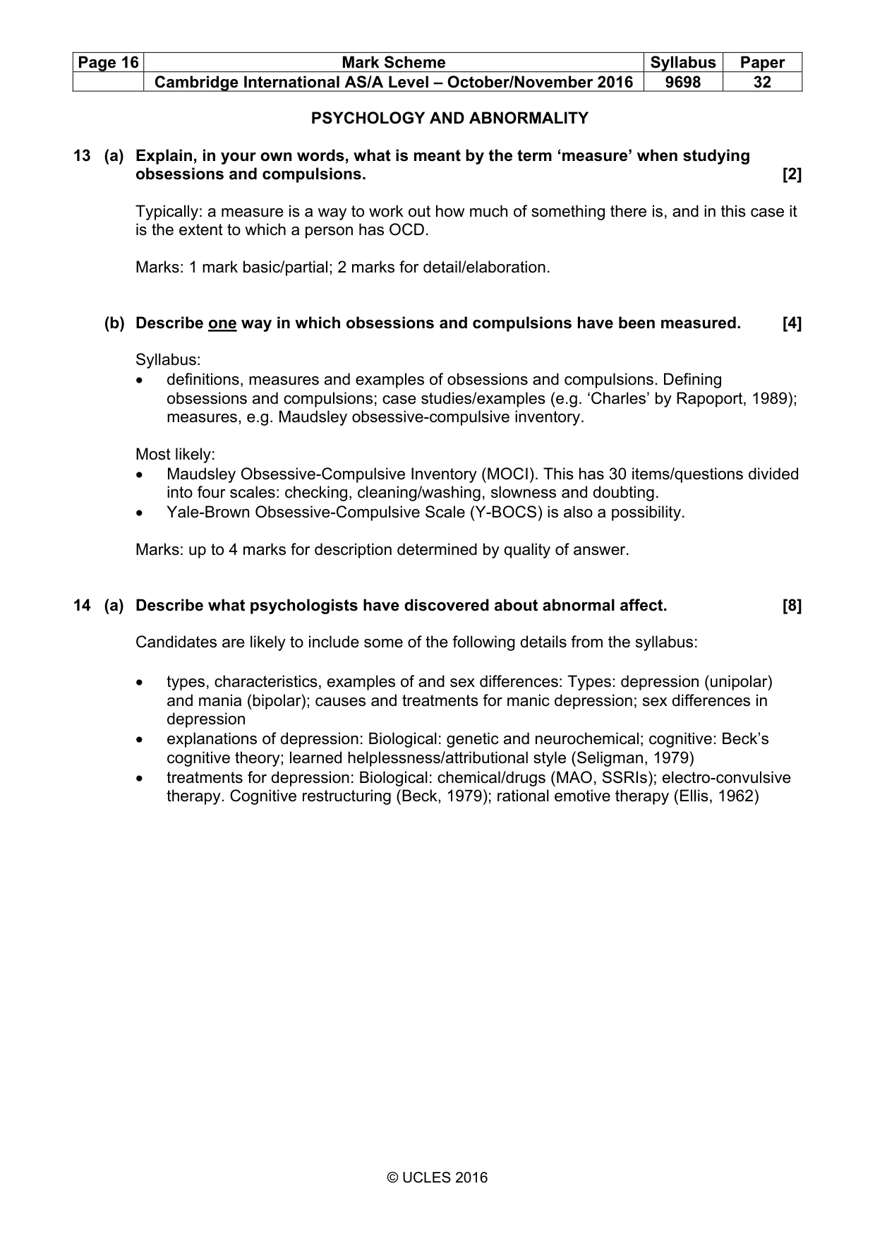 Mark scheme, page 16 of 21