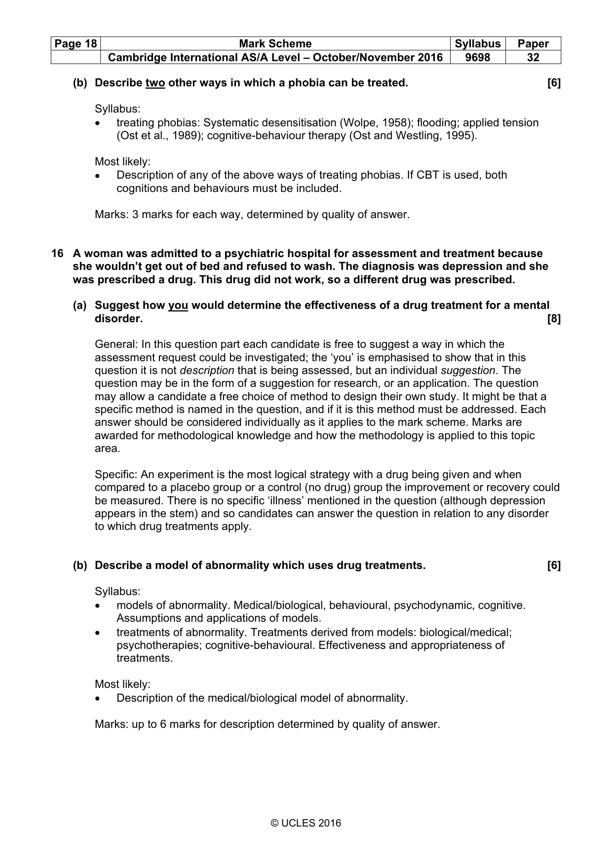 Mark scheme, page 18 of 21
