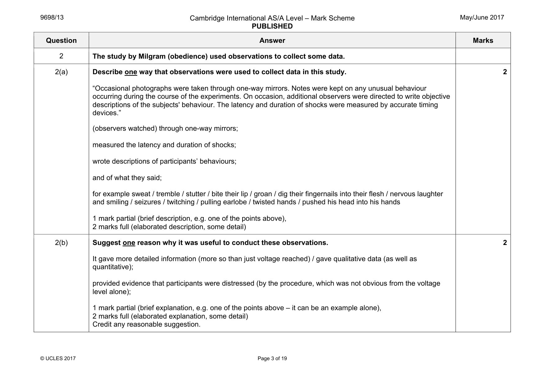 Mark scheme, page 3 of 19