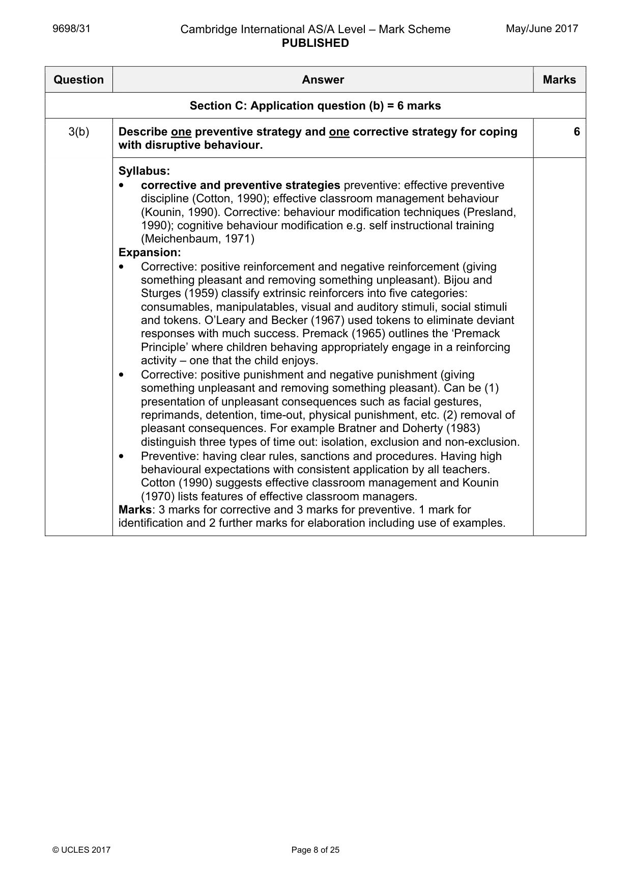 Mark scheme, page 8 of 25