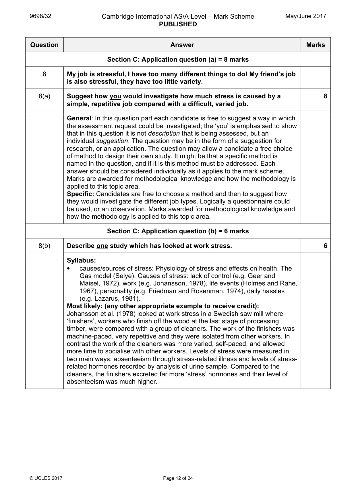 Mark scheme, page 12 of 24