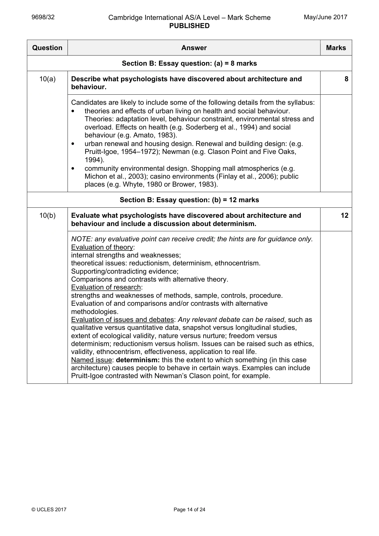 Mark scheme, page 14 of 24