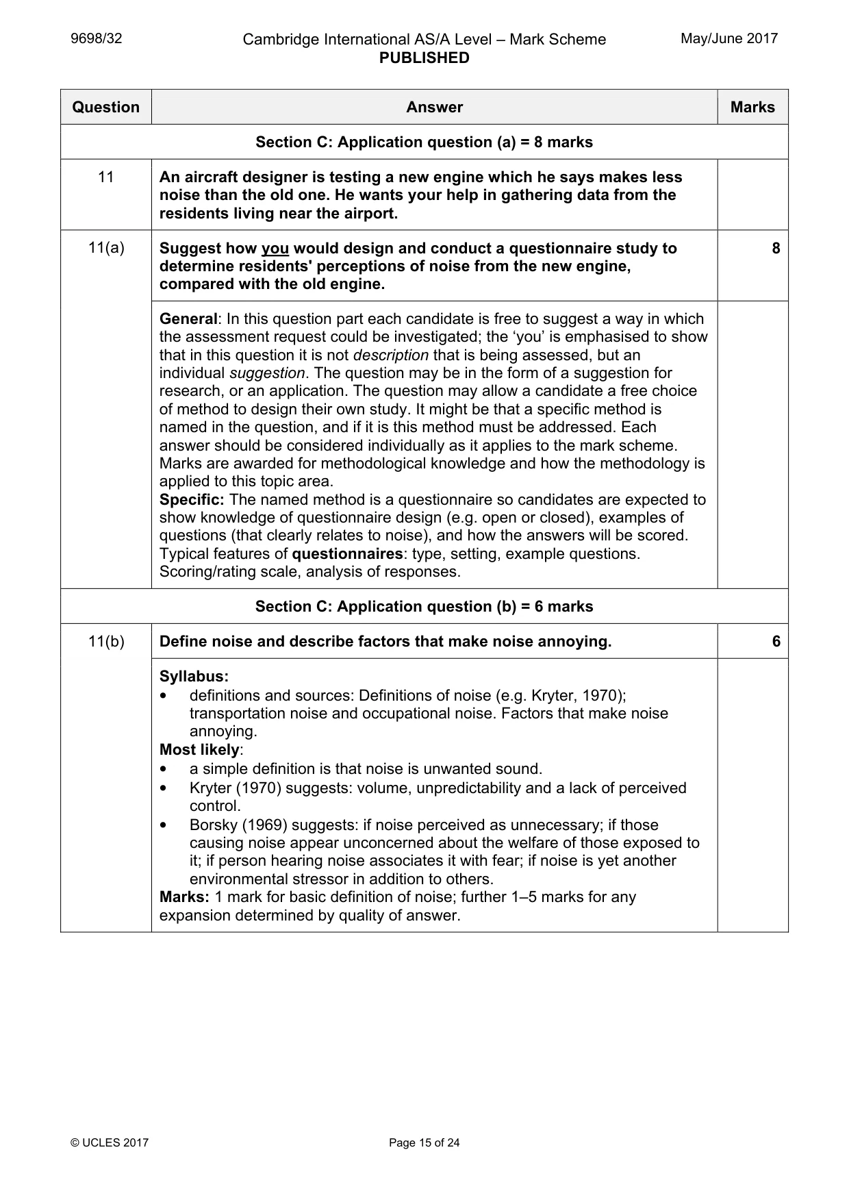 Mark scheme, page 15 of 24