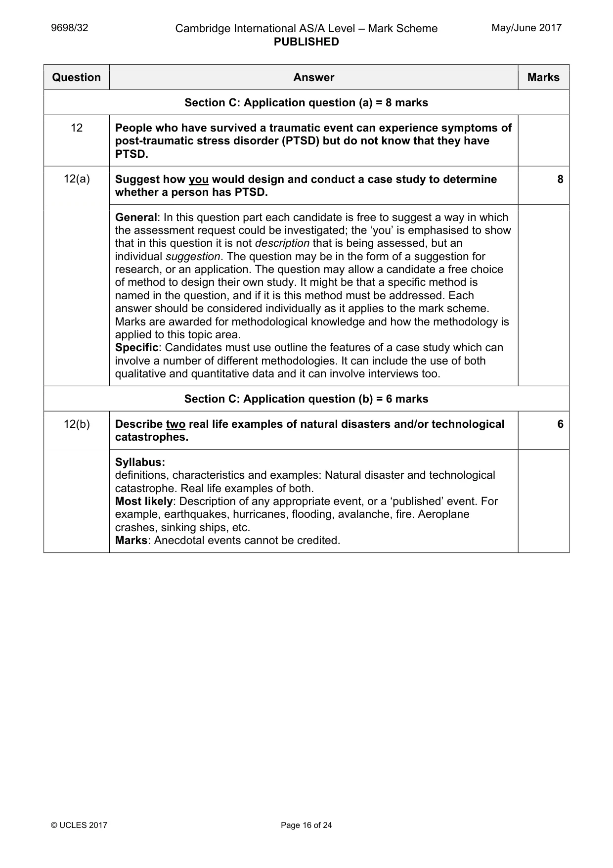 Mark scheme, page 16 of 24