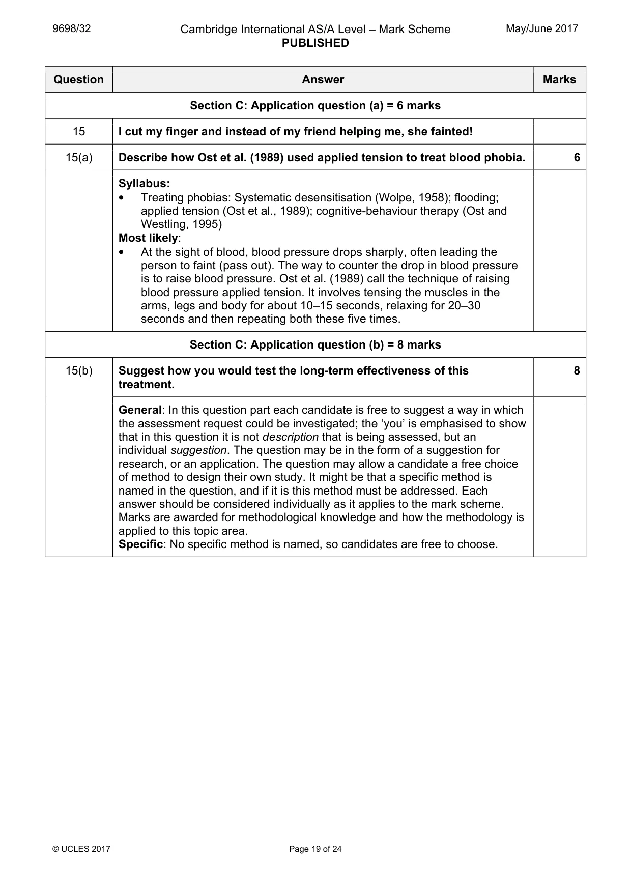 Mark scheme, page 19 of 24