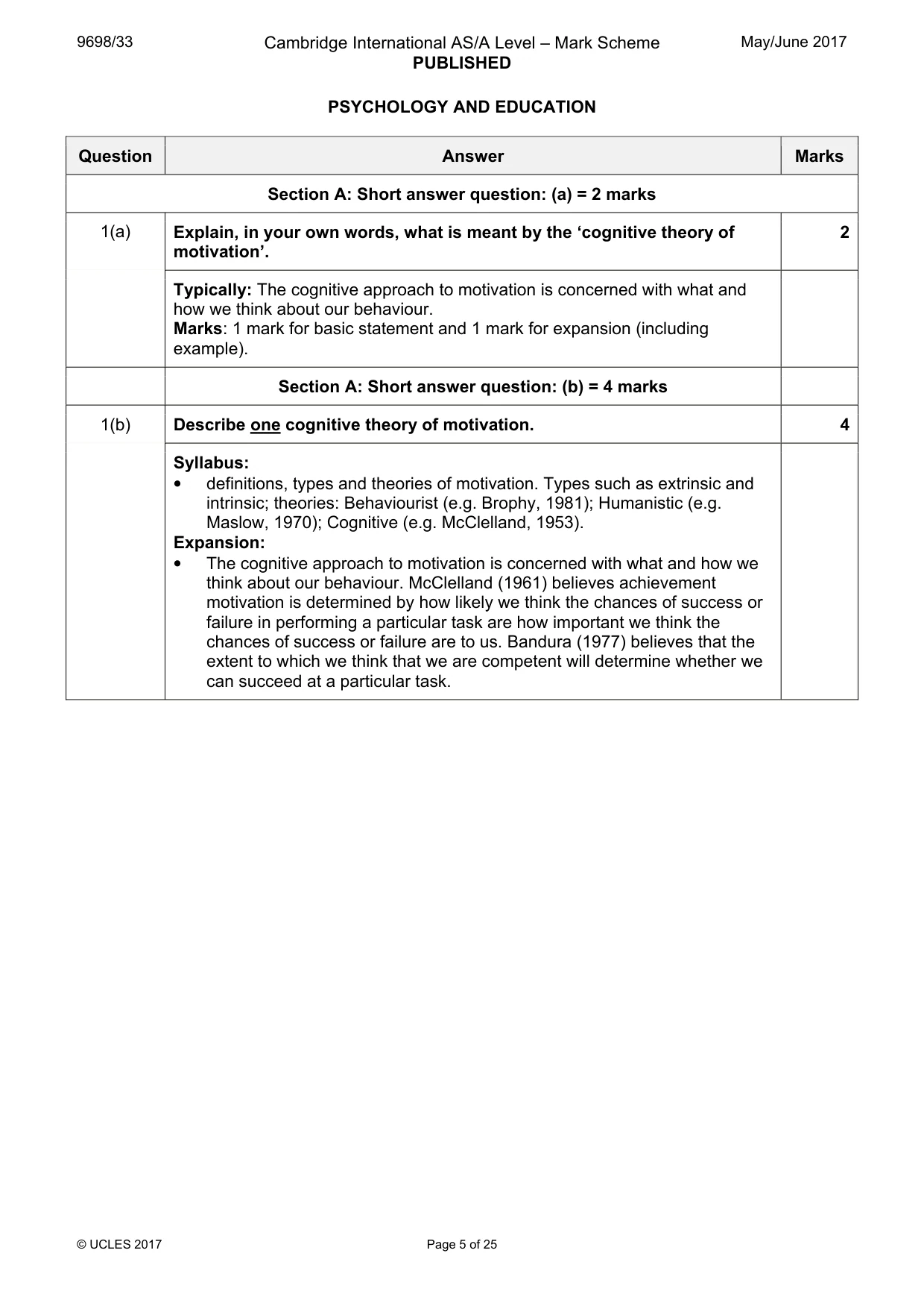 Mark scheme, page 5 of 25