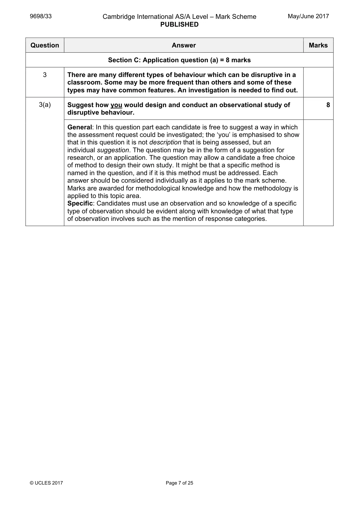 Mark scheme, page 7 of 25