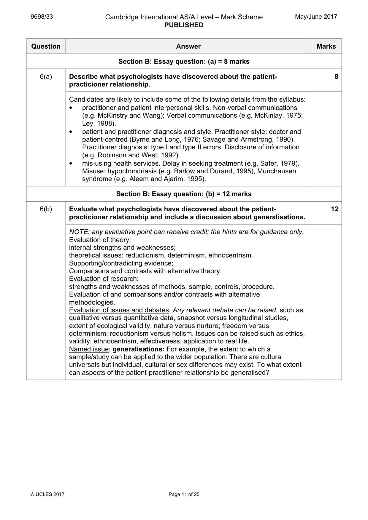 Mark scheme, page 11 of 25