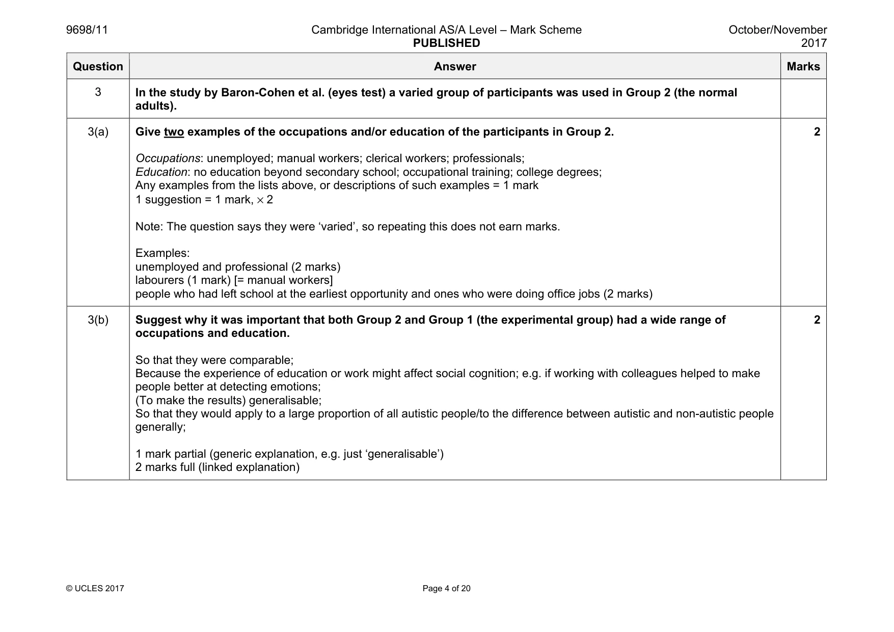 Mark scheme, page 4 of 20