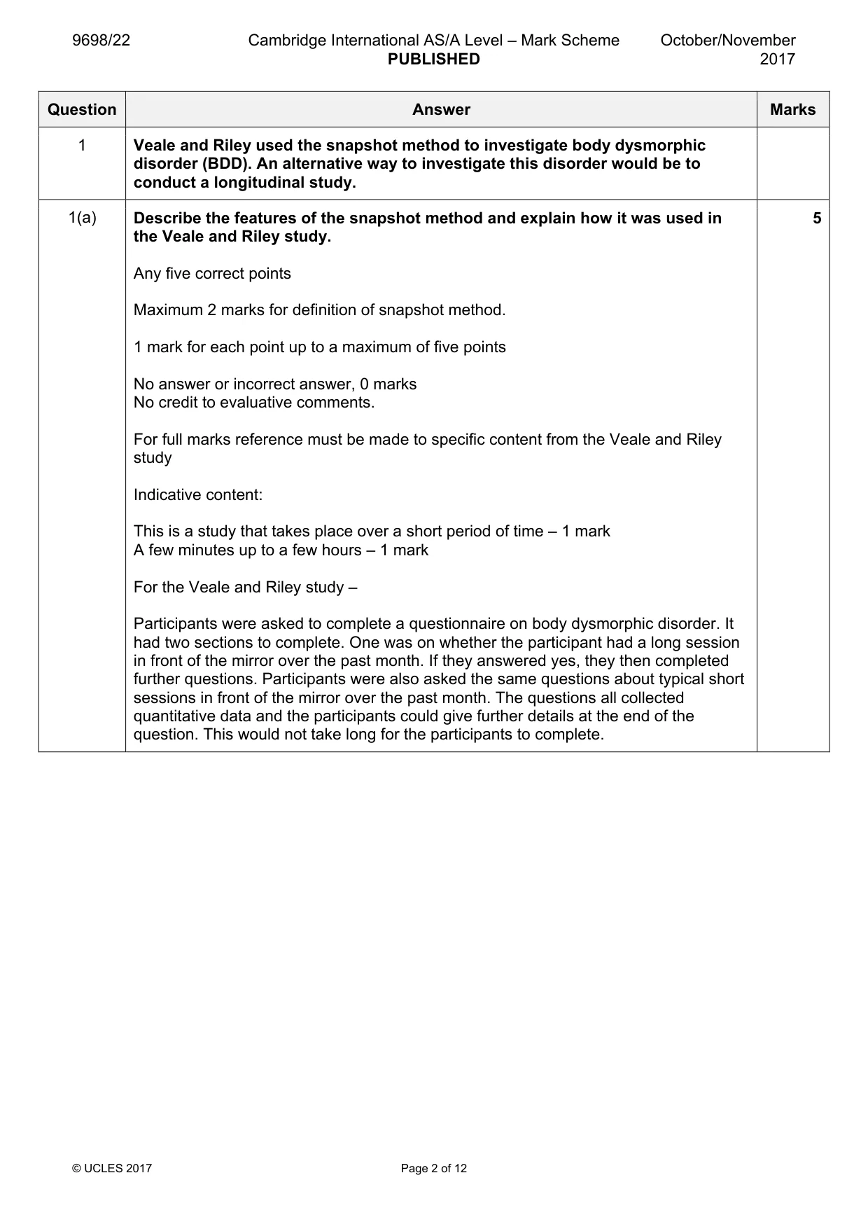 Mark scheme, page 2 of 12