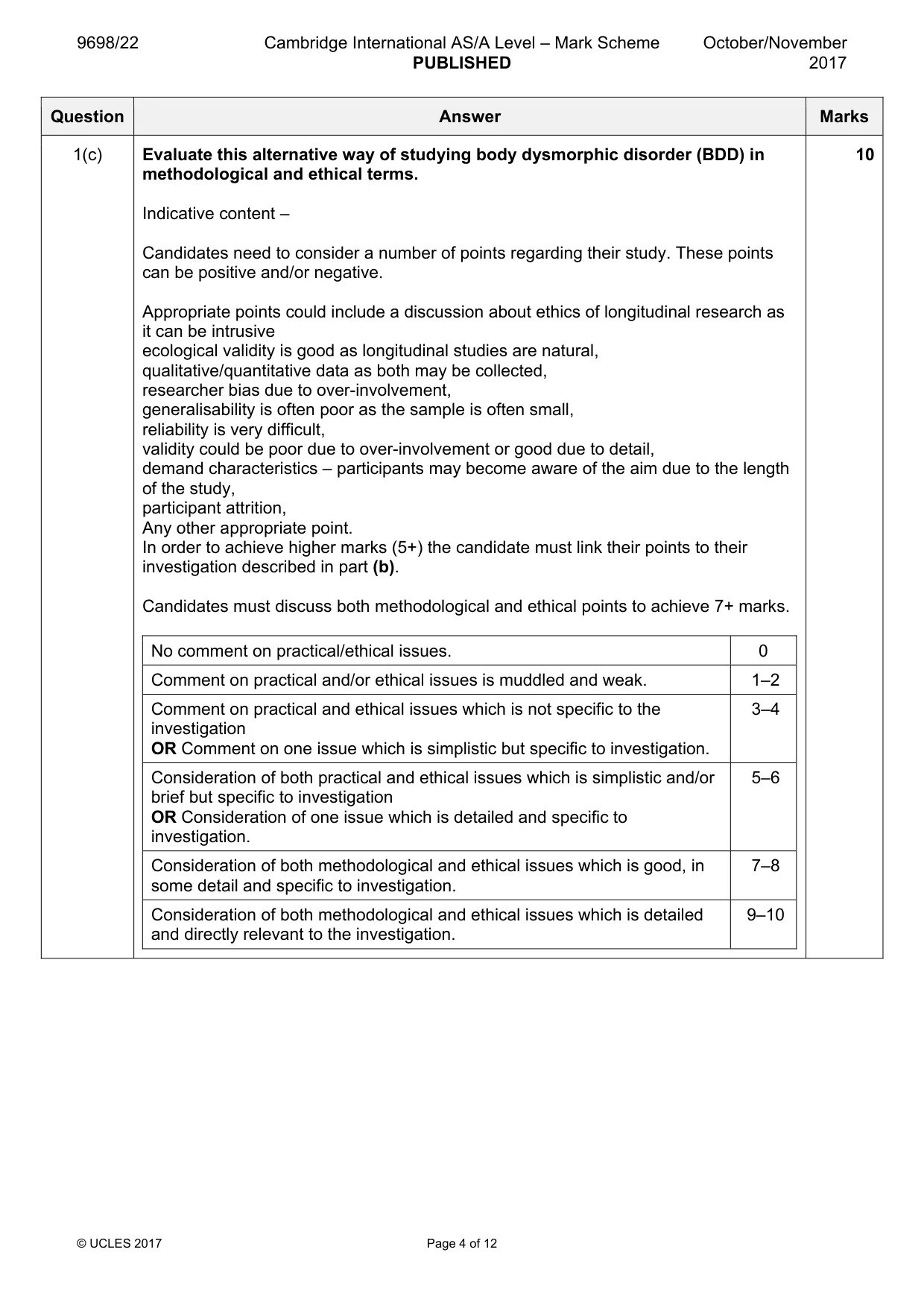 Mark scheme, page 4 of 12