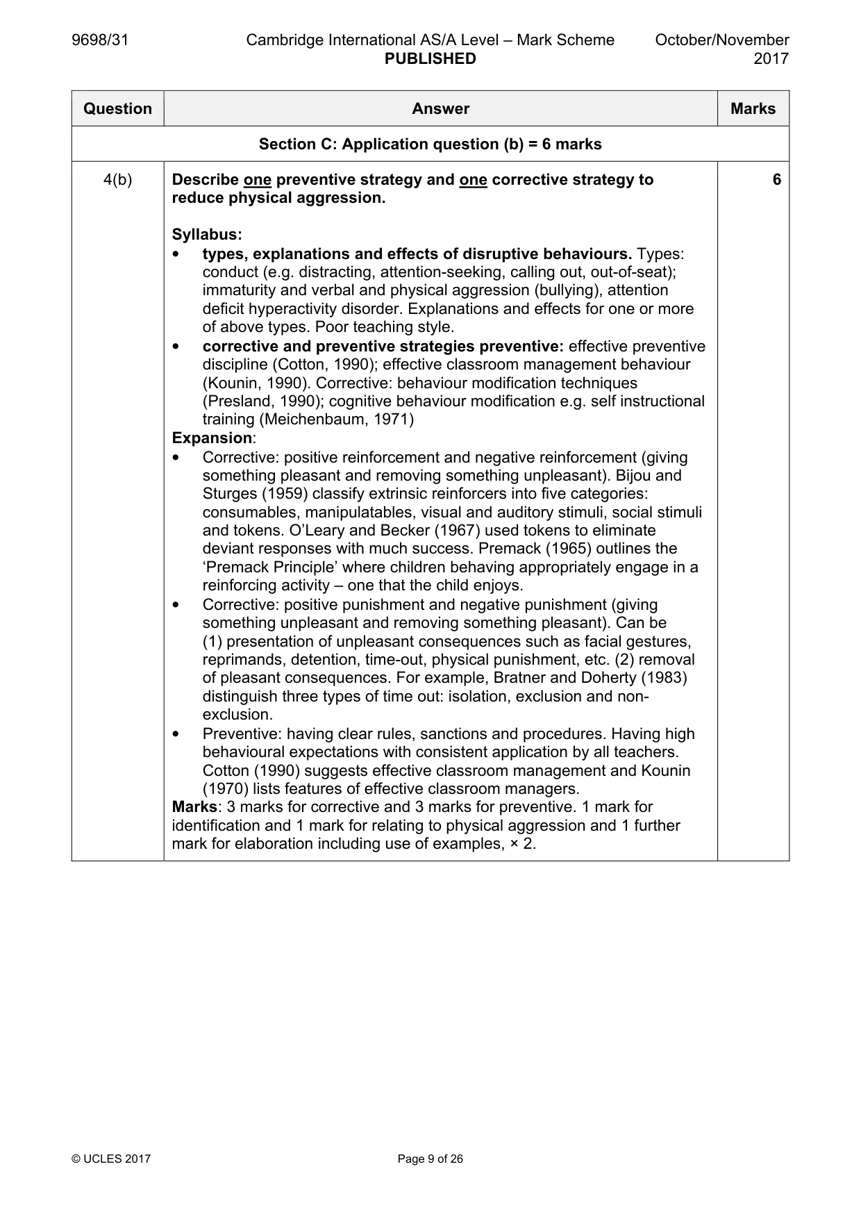 Mark scheme, page 9 of 26