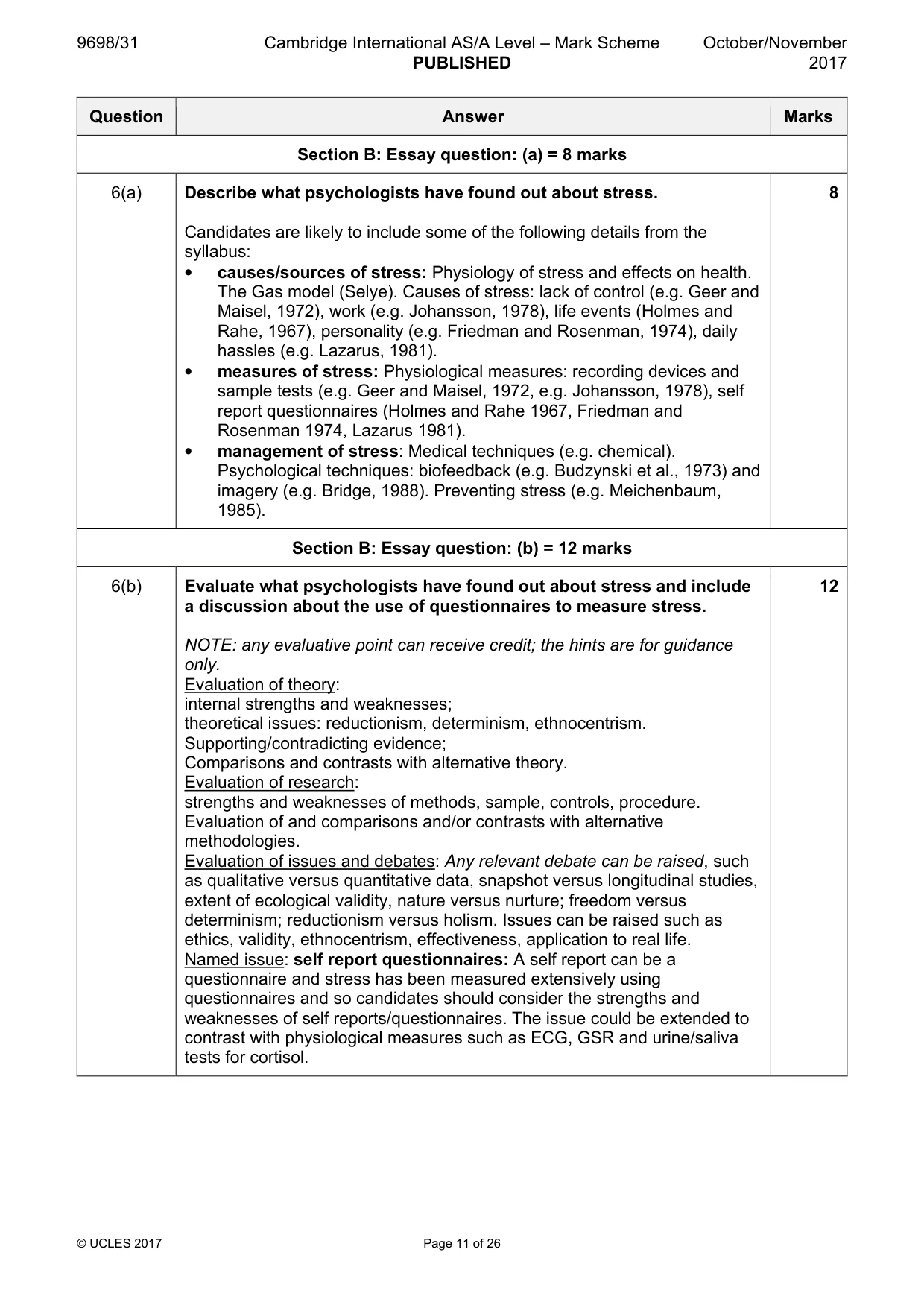 Mark scheme, page 11 of 26