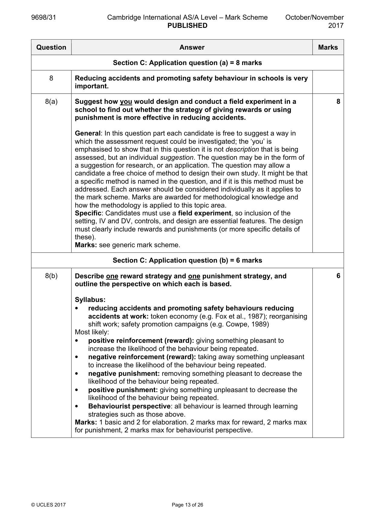 Mark scheme, page 13 of 26