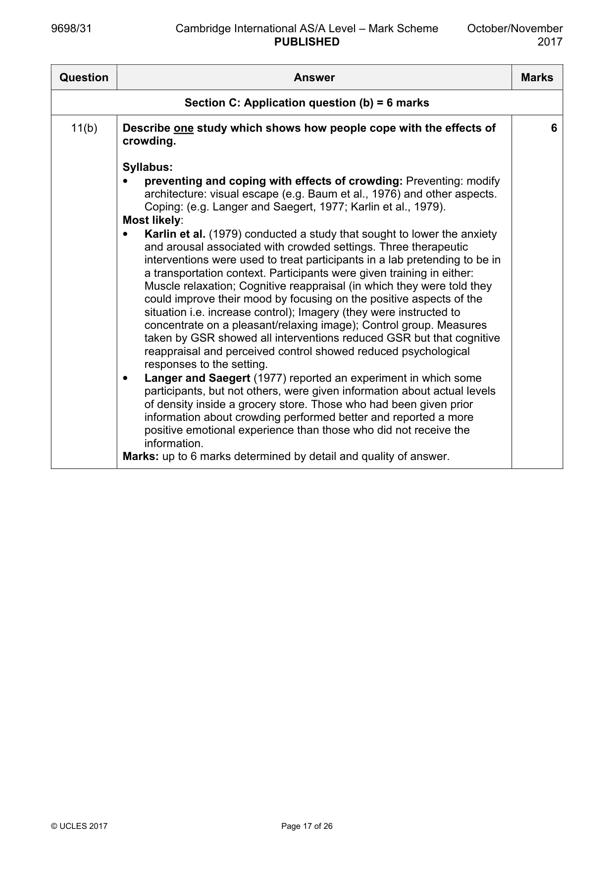 Mark scheme, page 17 of 26