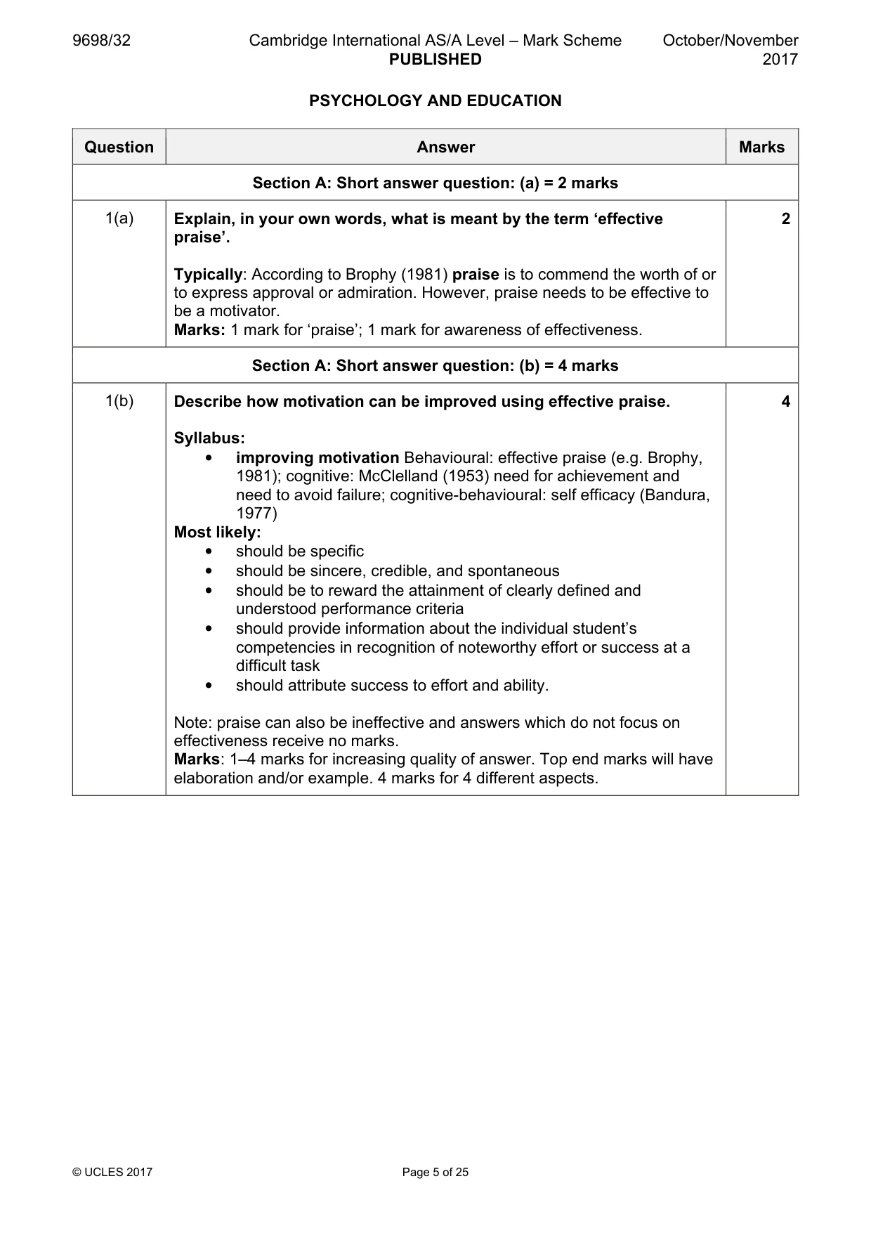 Mark scheme, page 5 of 25