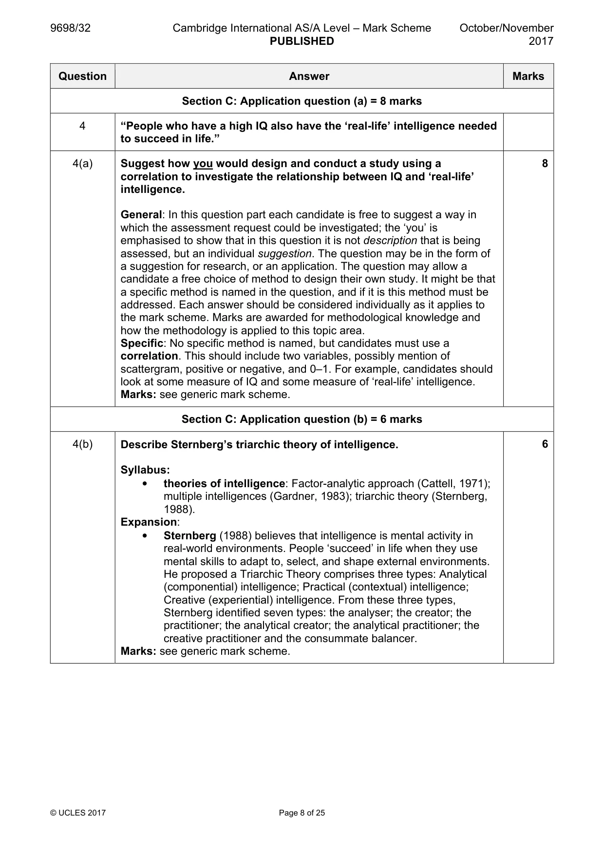 Mark scheme, page 8 of 25