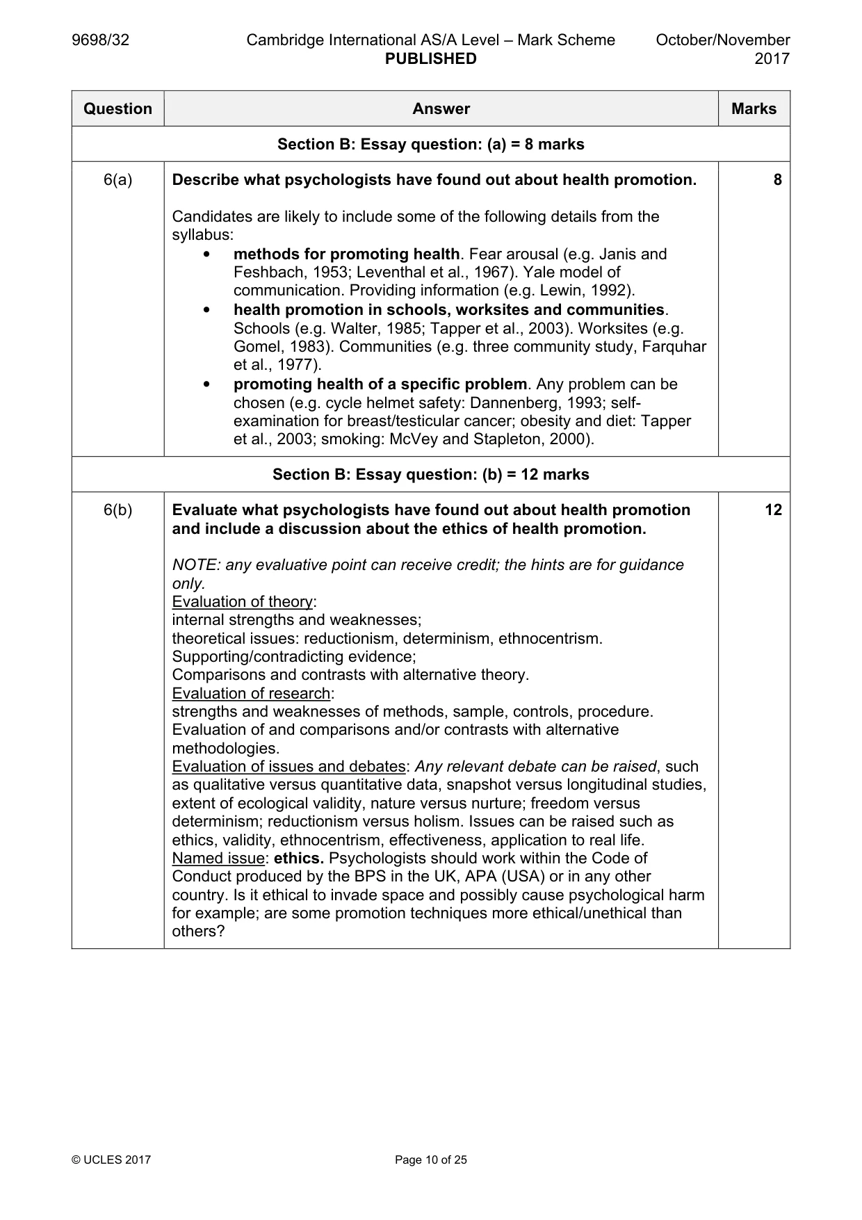 Mark scheme, page 10 of 25