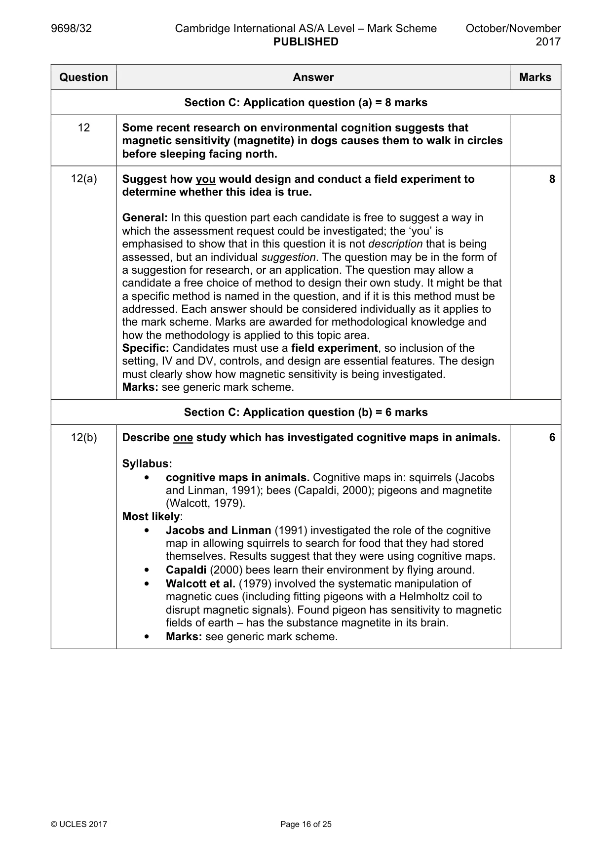 Mark scheme, page 16 of 25