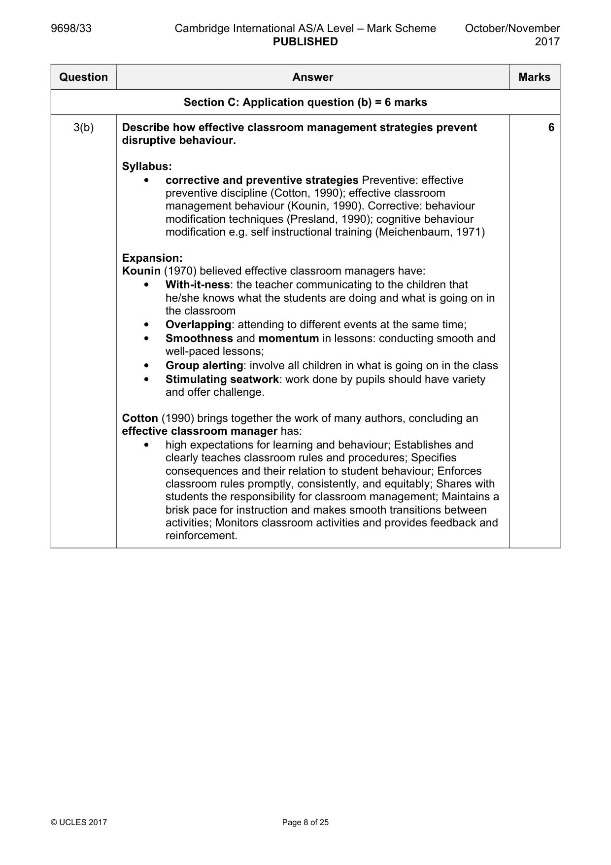 Mark scheme, page 8 of 25