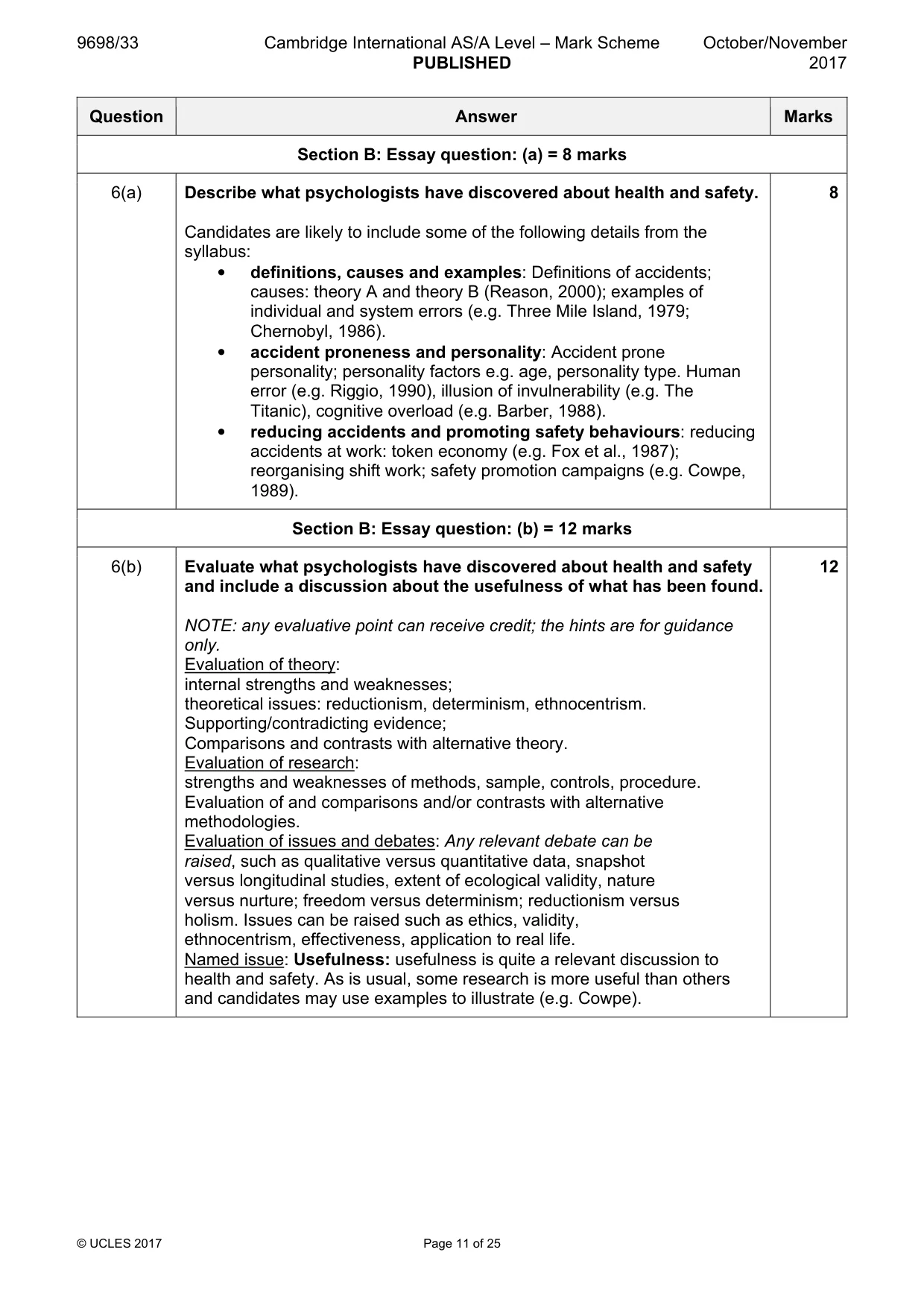 Mark scheme, page 11 of 25